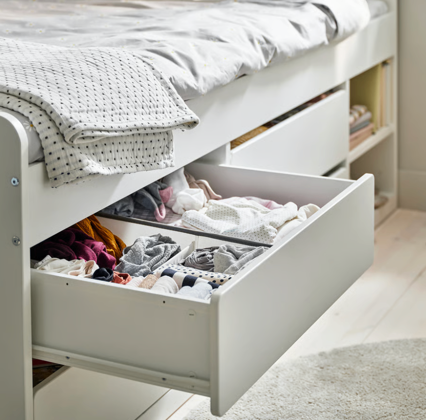 IKEA SLAKT - Twin Bed frame with mattress, storage and headboard - photo 2