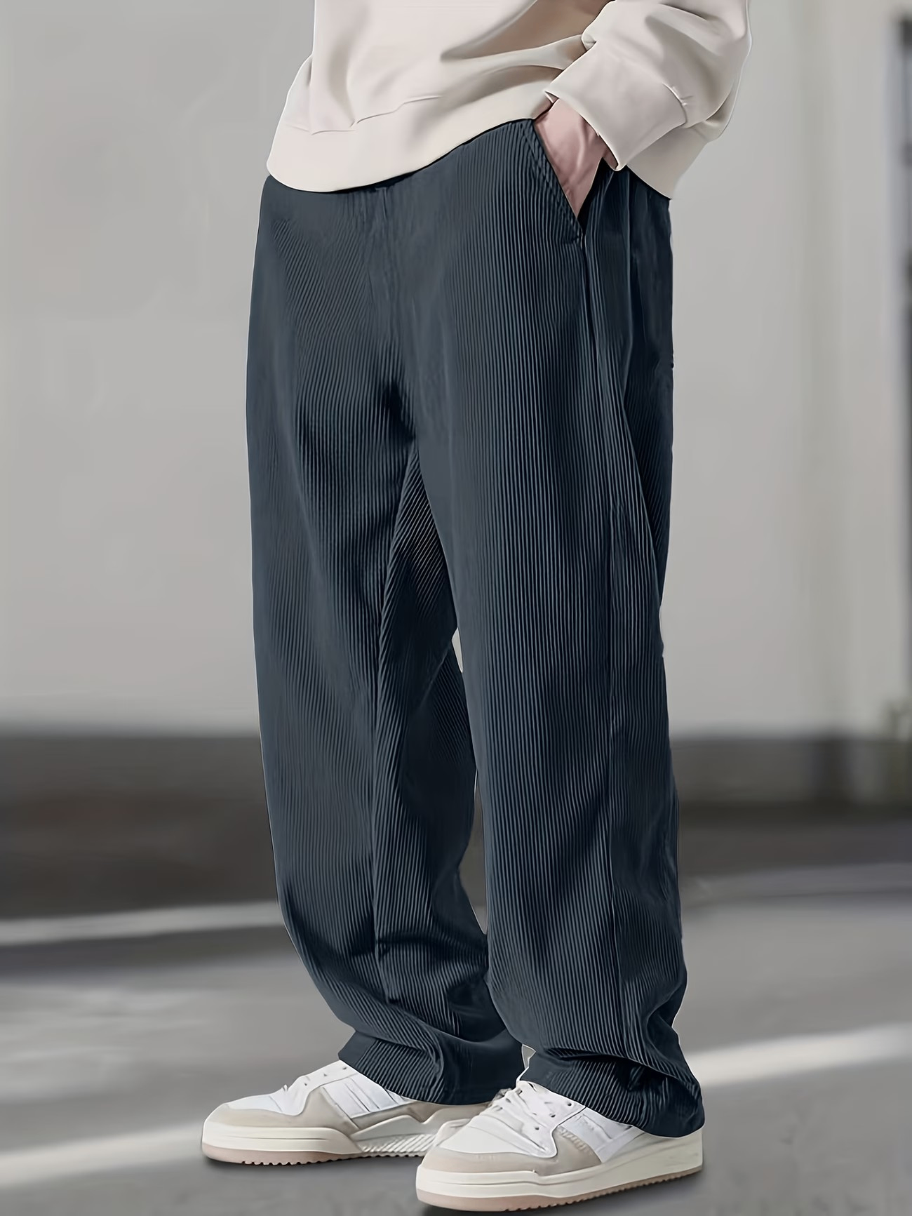 Men's Corduroy Straight Casual Trousers - photo 3
