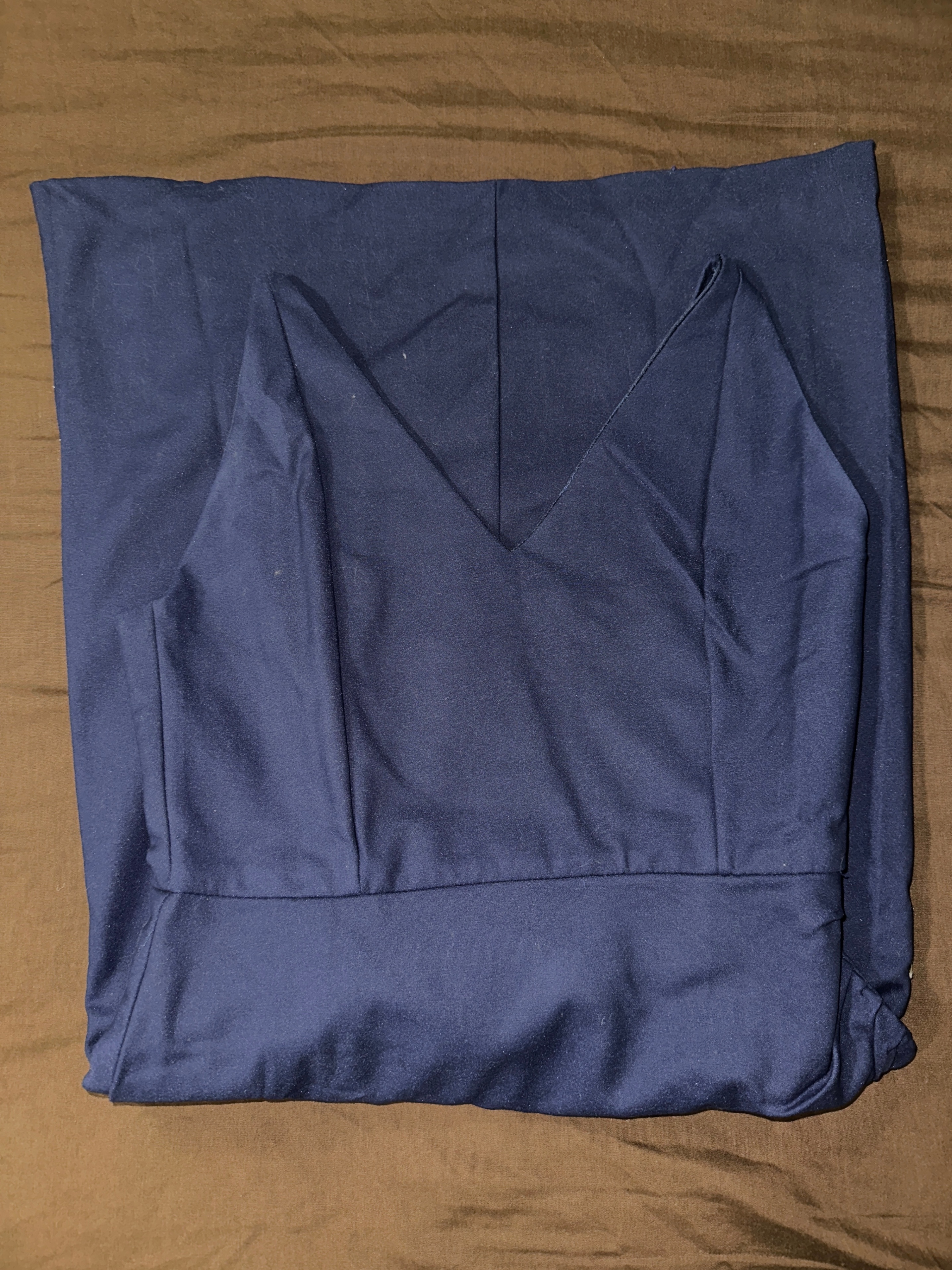 Bottomline - Blue V-Neck Ruched Dress - photo 4