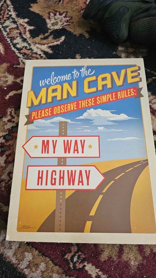 Man Cave "My Way Highway" Wall Art