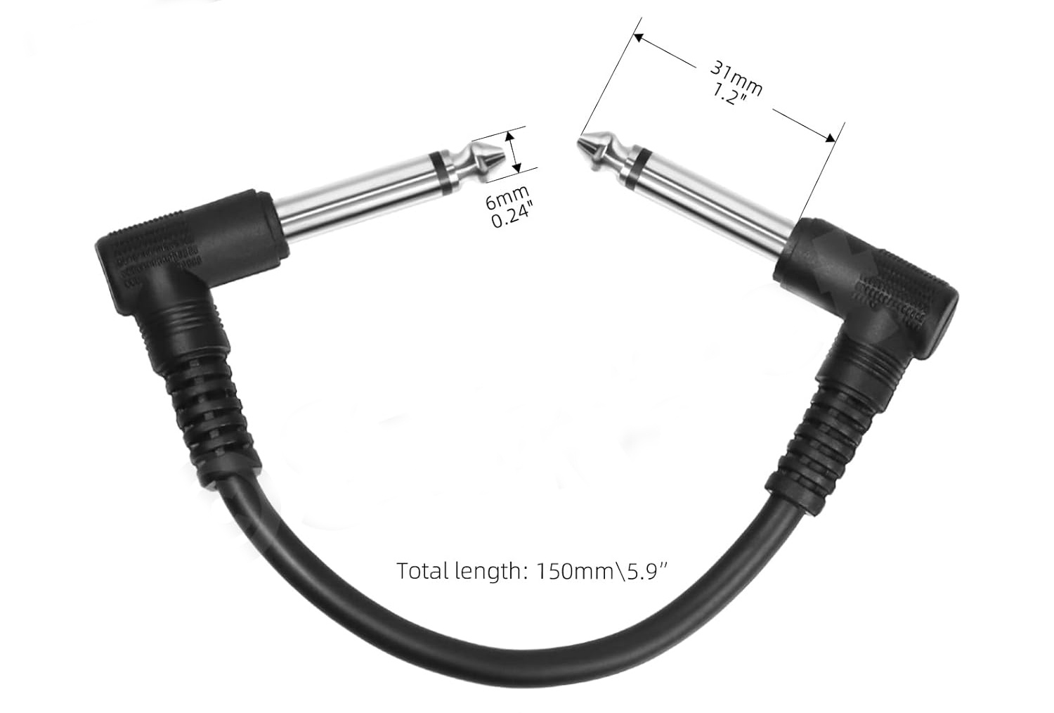 High-quality effects patch cable set (4 pcs) for pedals $10 - photo 5