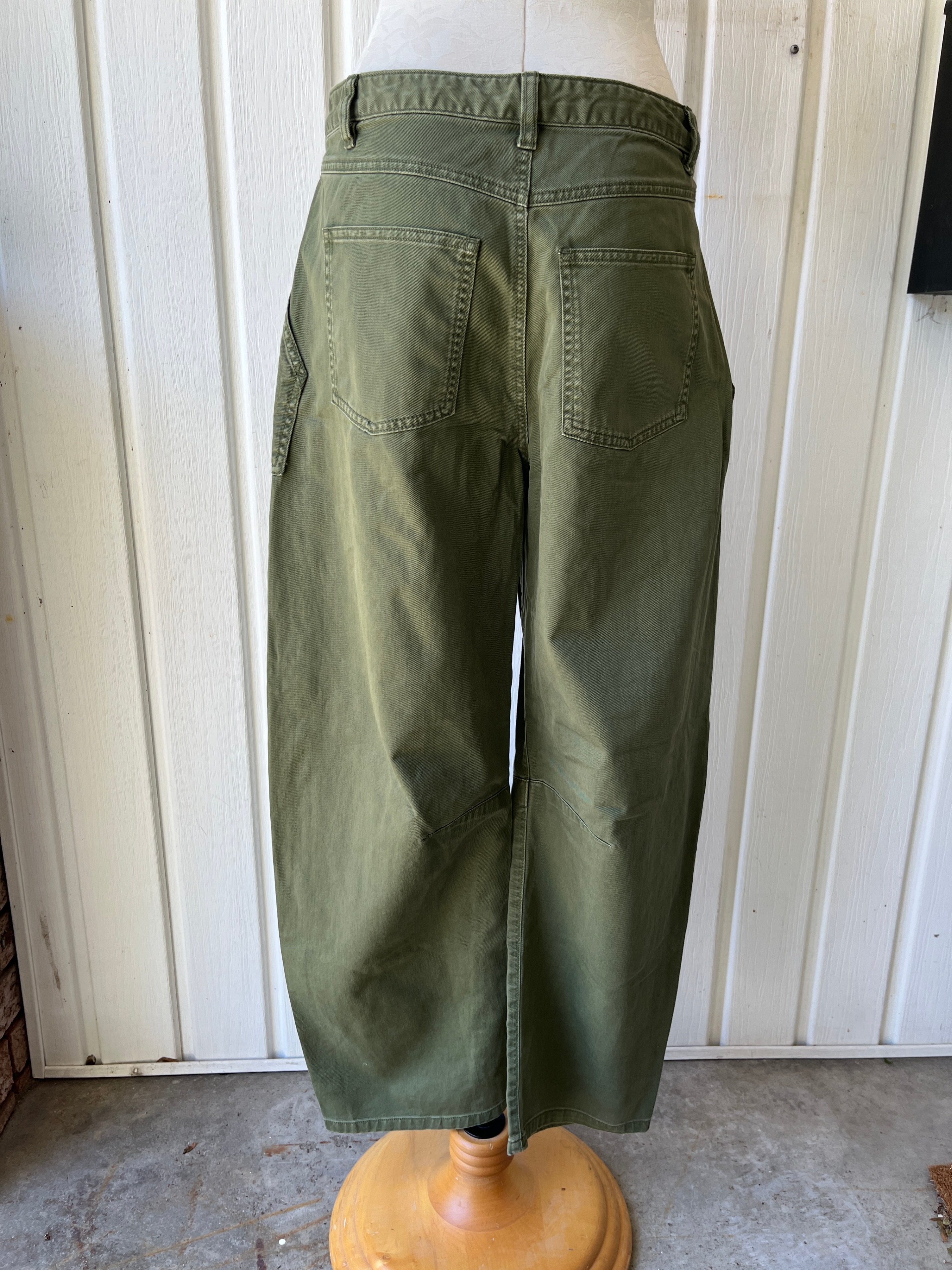Old Navy Green Wide-Leg Cargo Pants - Size 8 Tall - photo 2