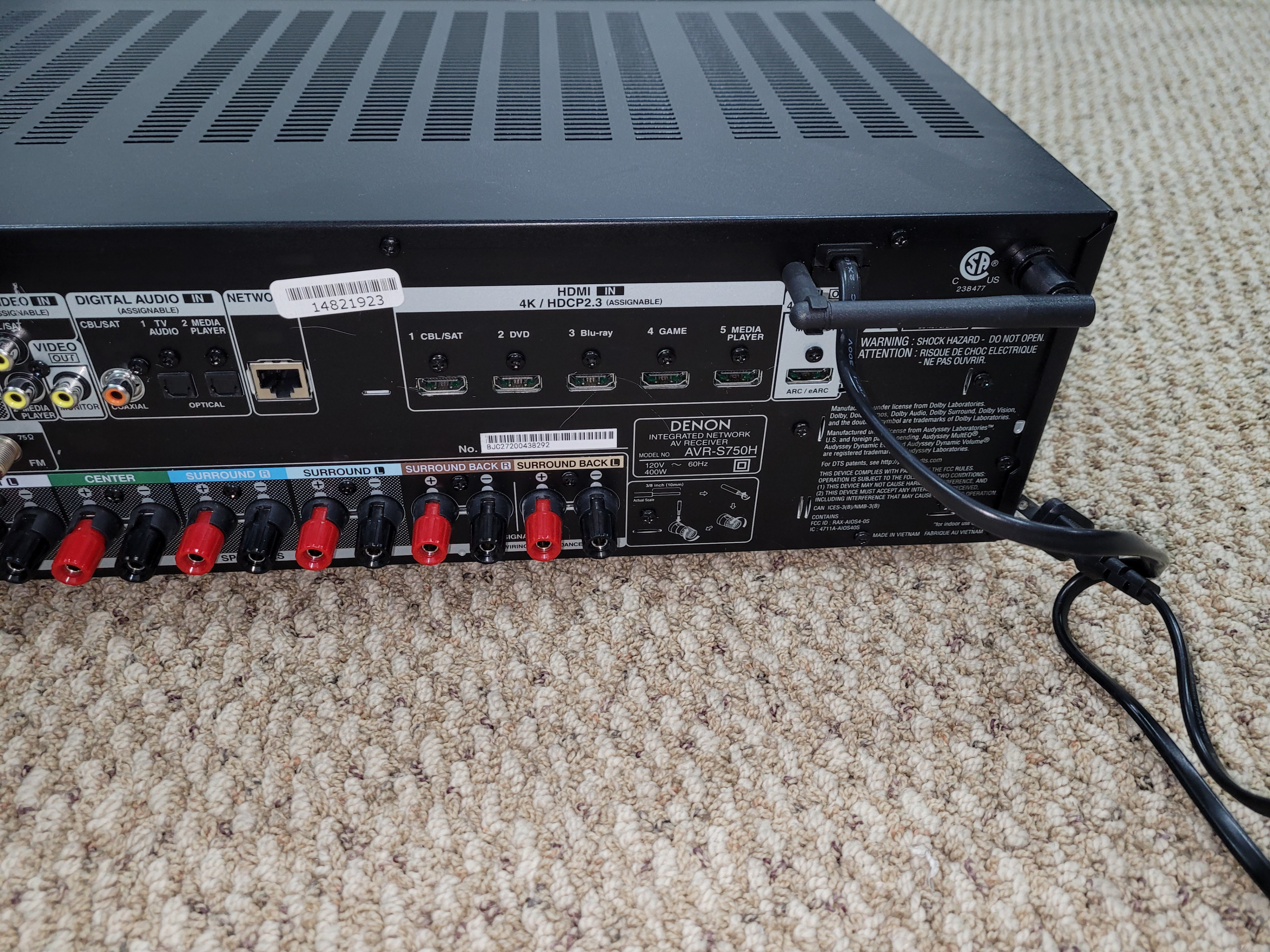 Denon AVR-S750H 7.2 Channel AV-Receiver - AS IS - photo 3