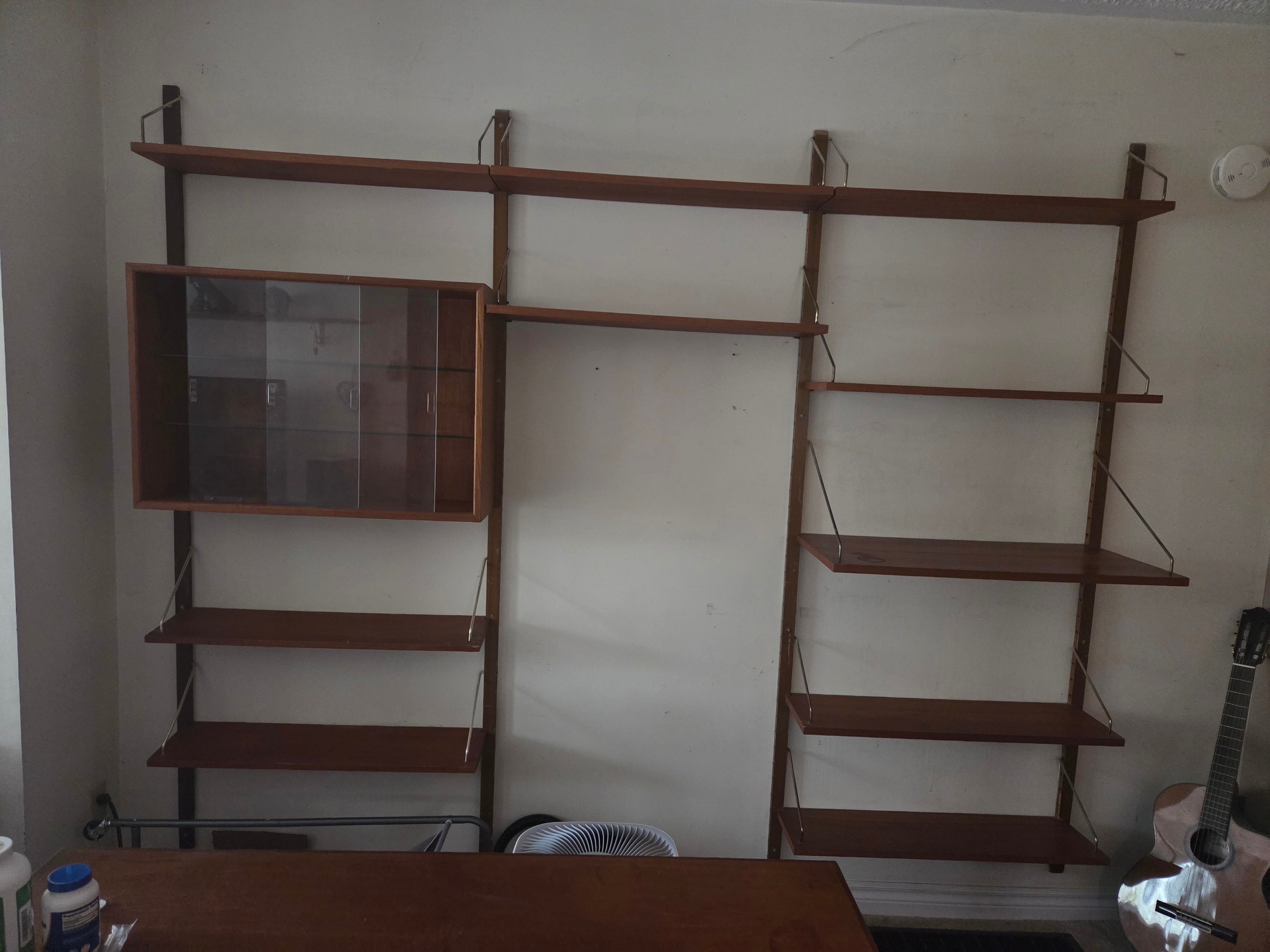 Authentic Danish Teak Wall Unit - 3-Column PS System by Sørensen