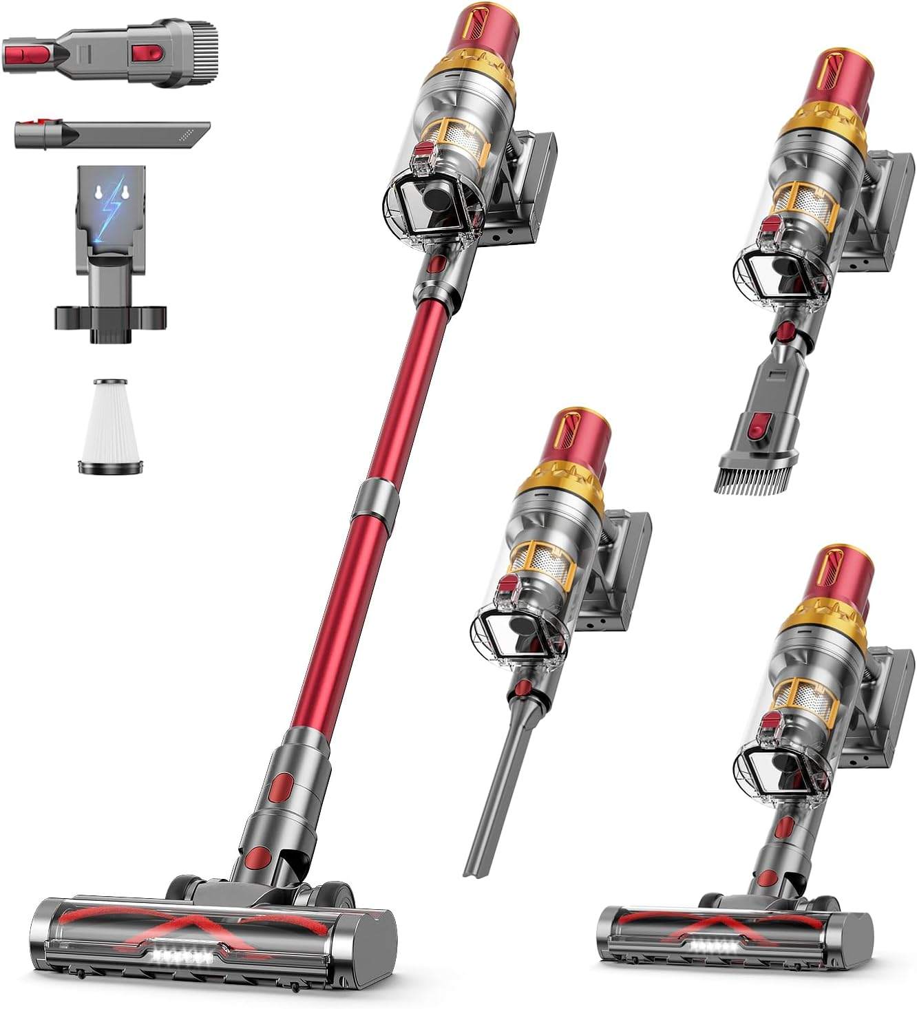 Cordless Vacuum Cleaner, 580W 48Kpa Vacuum Cleaner for Home