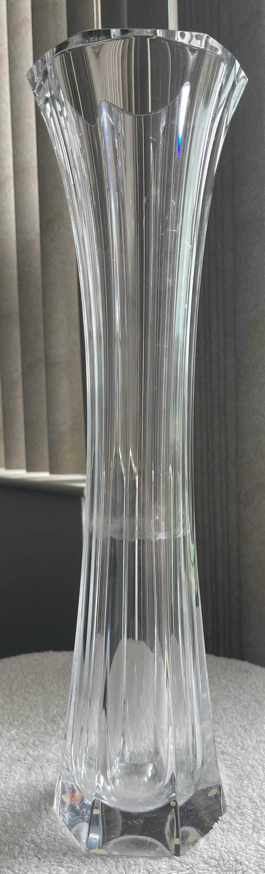 Huge 17.5” Signed Sèvres France Crystal Vase