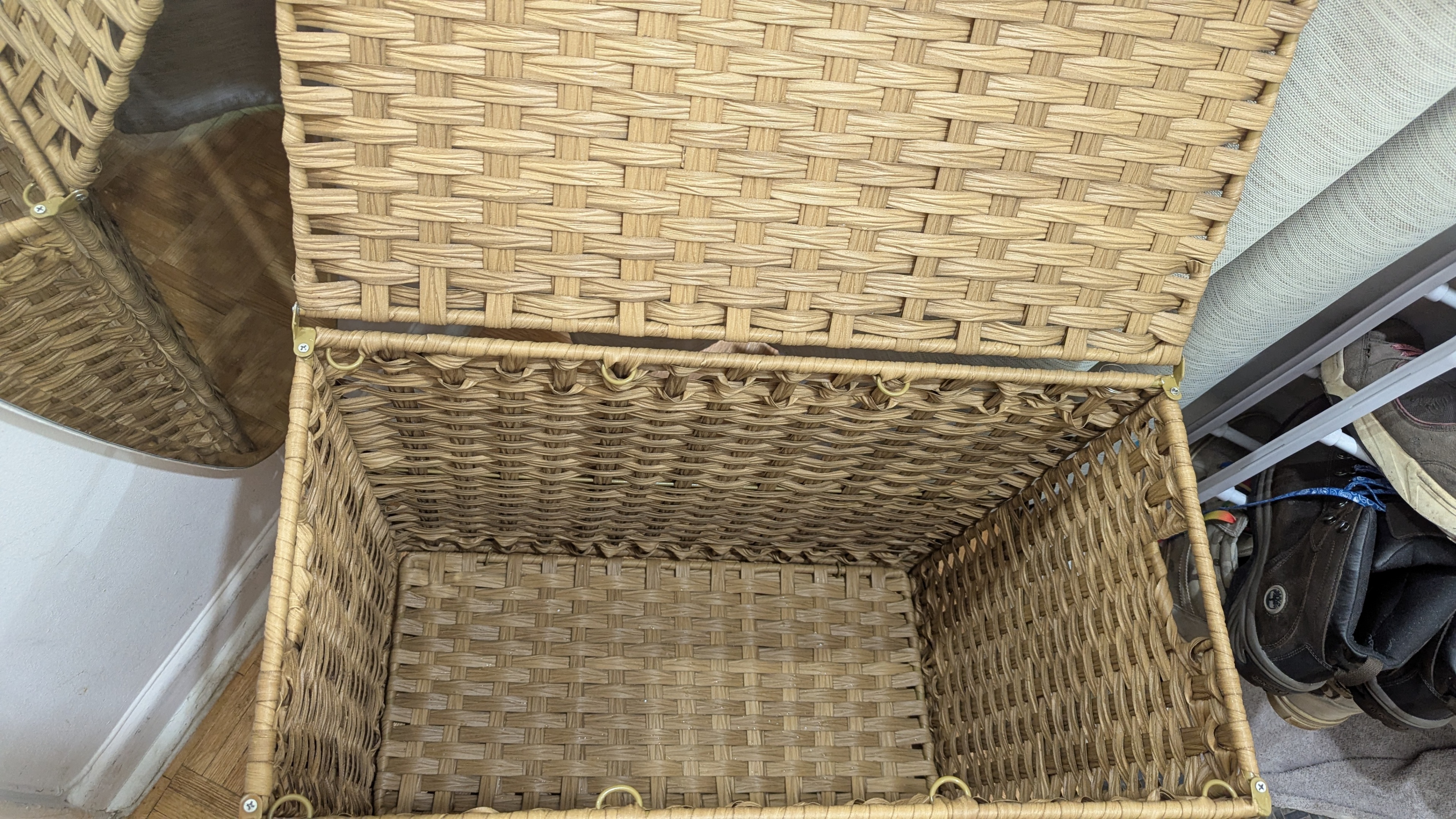 HUGE Wicker Laundry Basket Storage Organizer Laundry Hamper 132 - photo 2