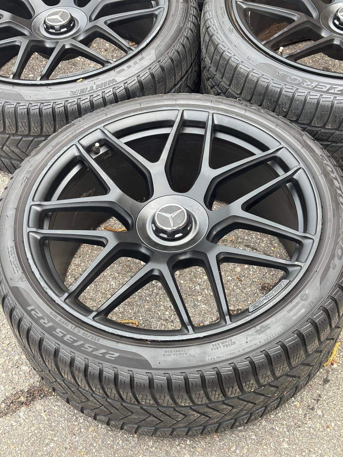 OEM 21"Mercedes AMG GT forged rims (5x112)+Pirelli Snows+TPMS - photo 5