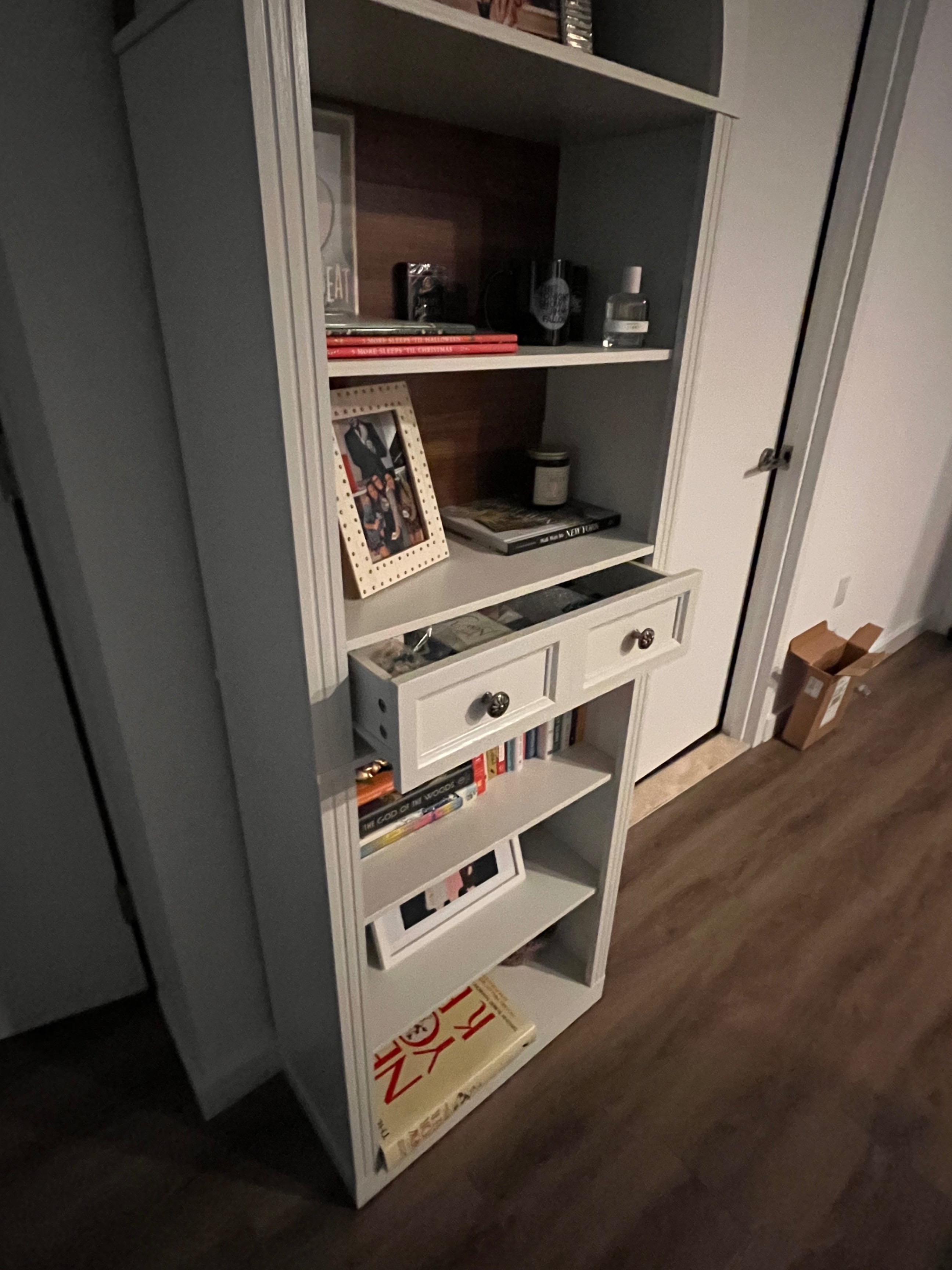 Tall Arch Bookshelf with Drawers - photo 2