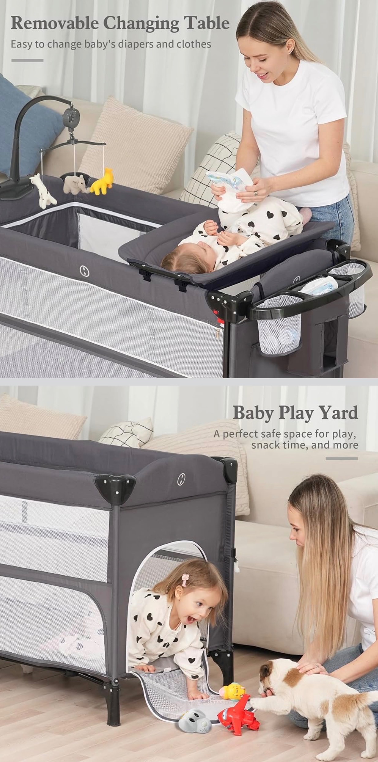 NEW: Bedside Bassinet 5-in-1 Baby Bassinet Bedside Sleeper Pack