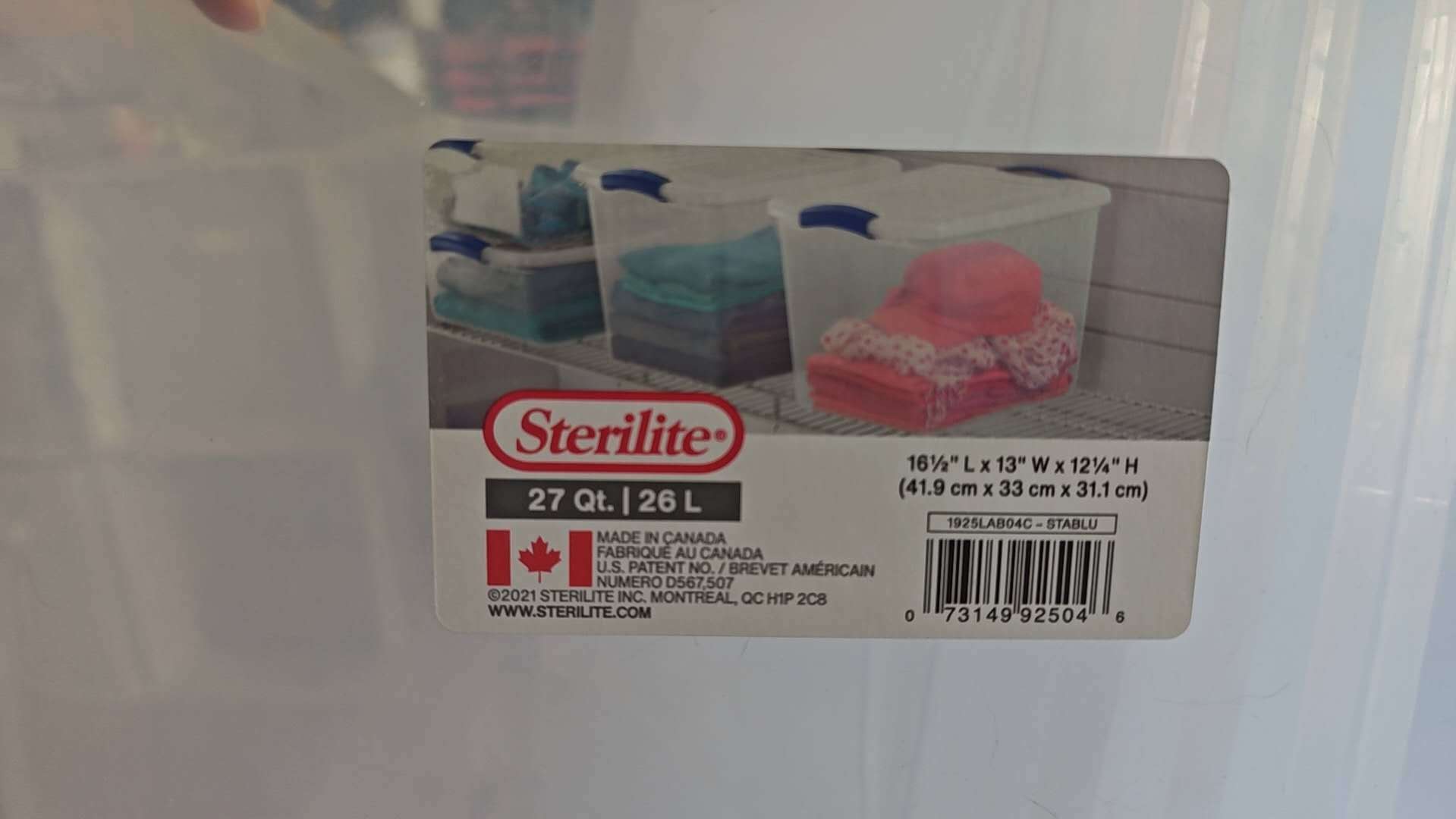 Brand New Sterilite 26L Storage Bins with Lids - $5 each - photo 2