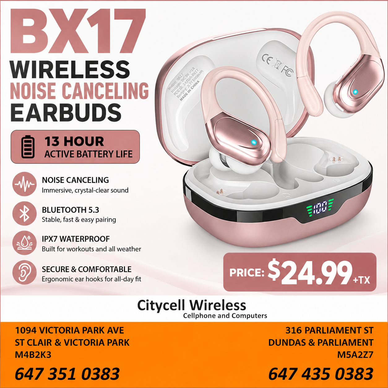 WIRELESS EARPHONES FOR RUNNING