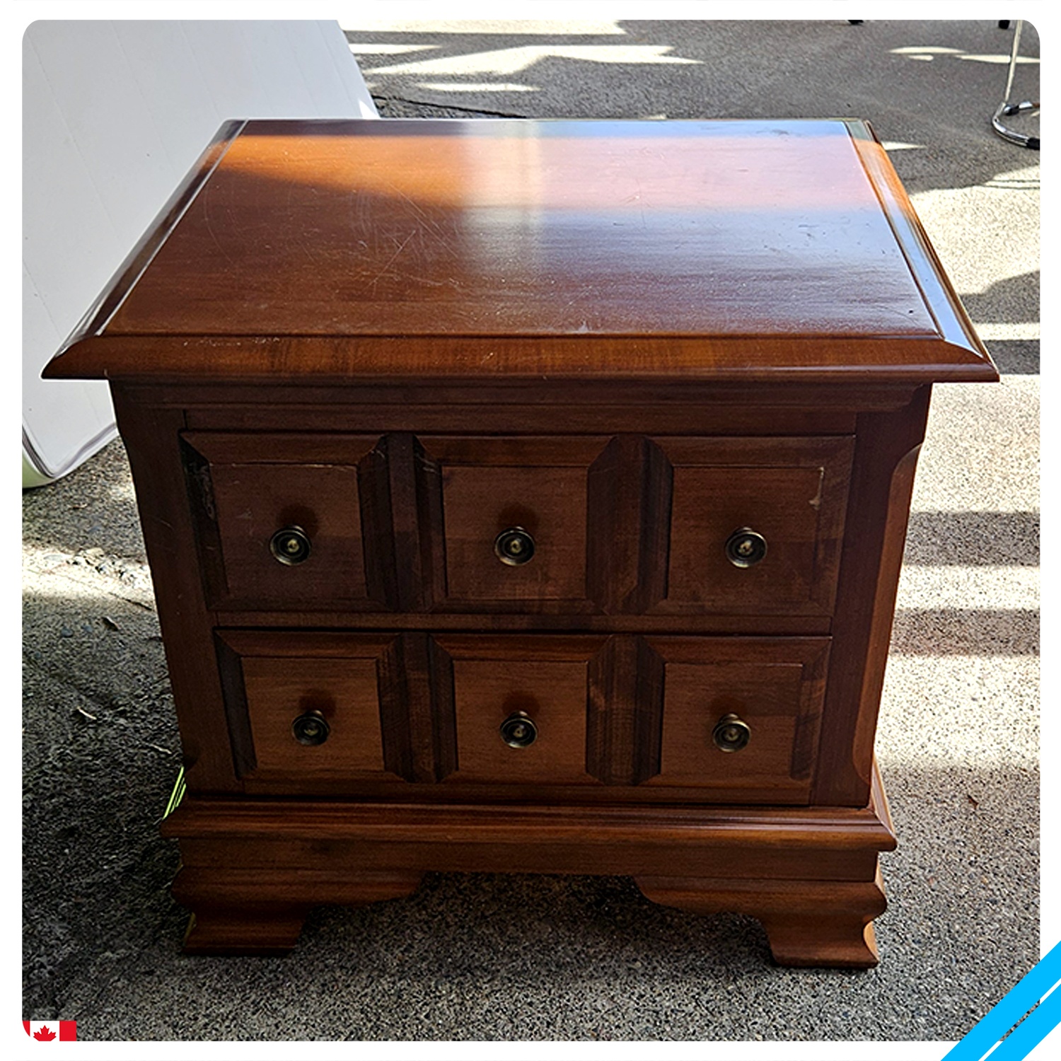 Vintage Vilas Solid Maple Nightstand / Side Chest