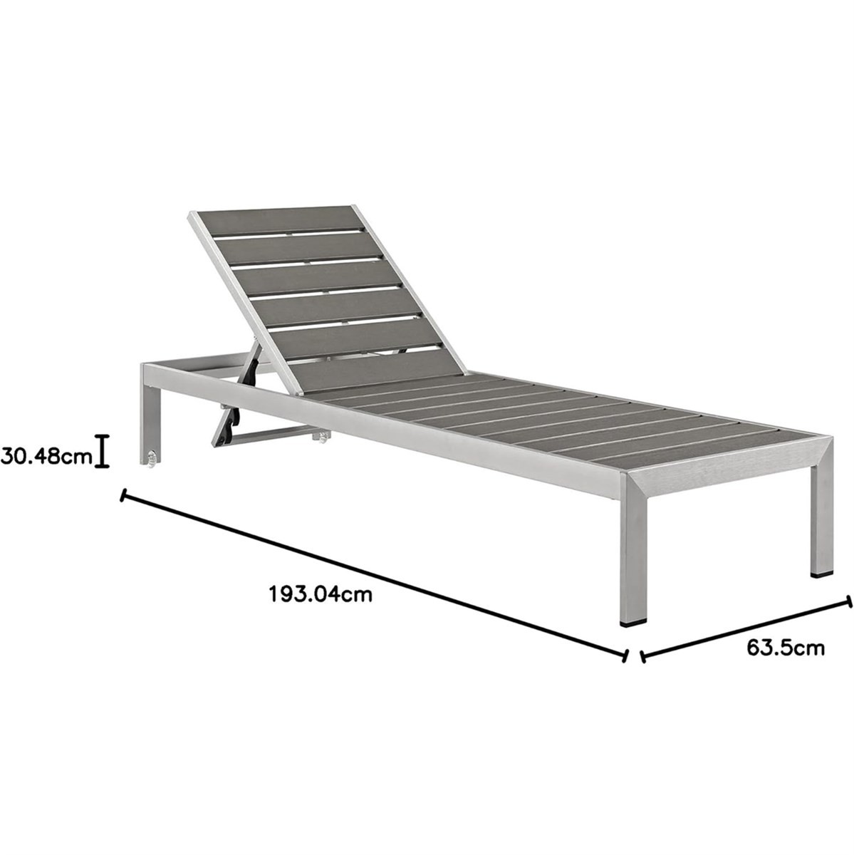LEXMOD OUTDOOR PATIO ALUMINUM SUN LOUNGER NEW!!!! LAST ONE - photo 2