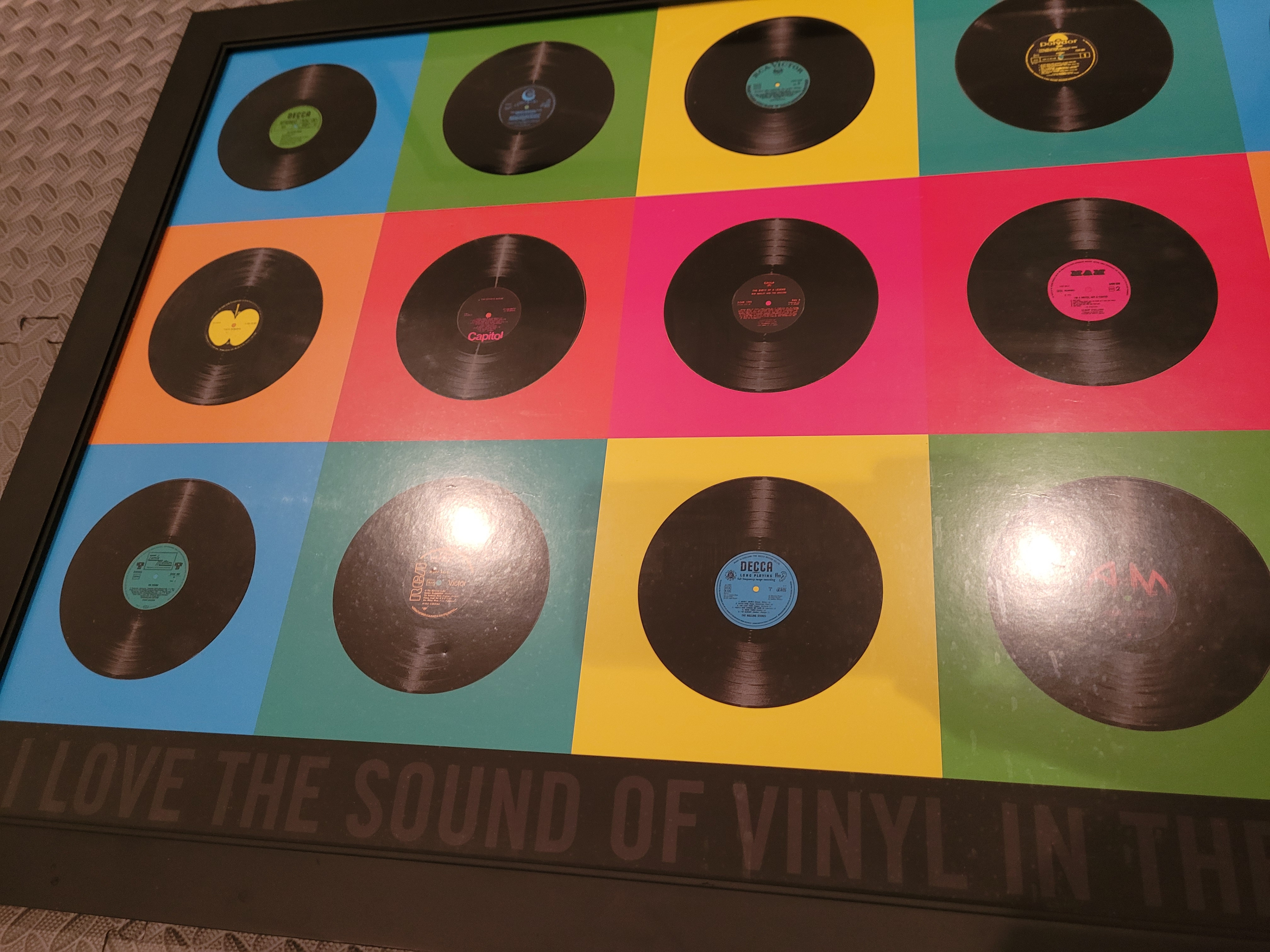 "I Love The Sound Of Vinyl In The Morning" framed poster - photo 2