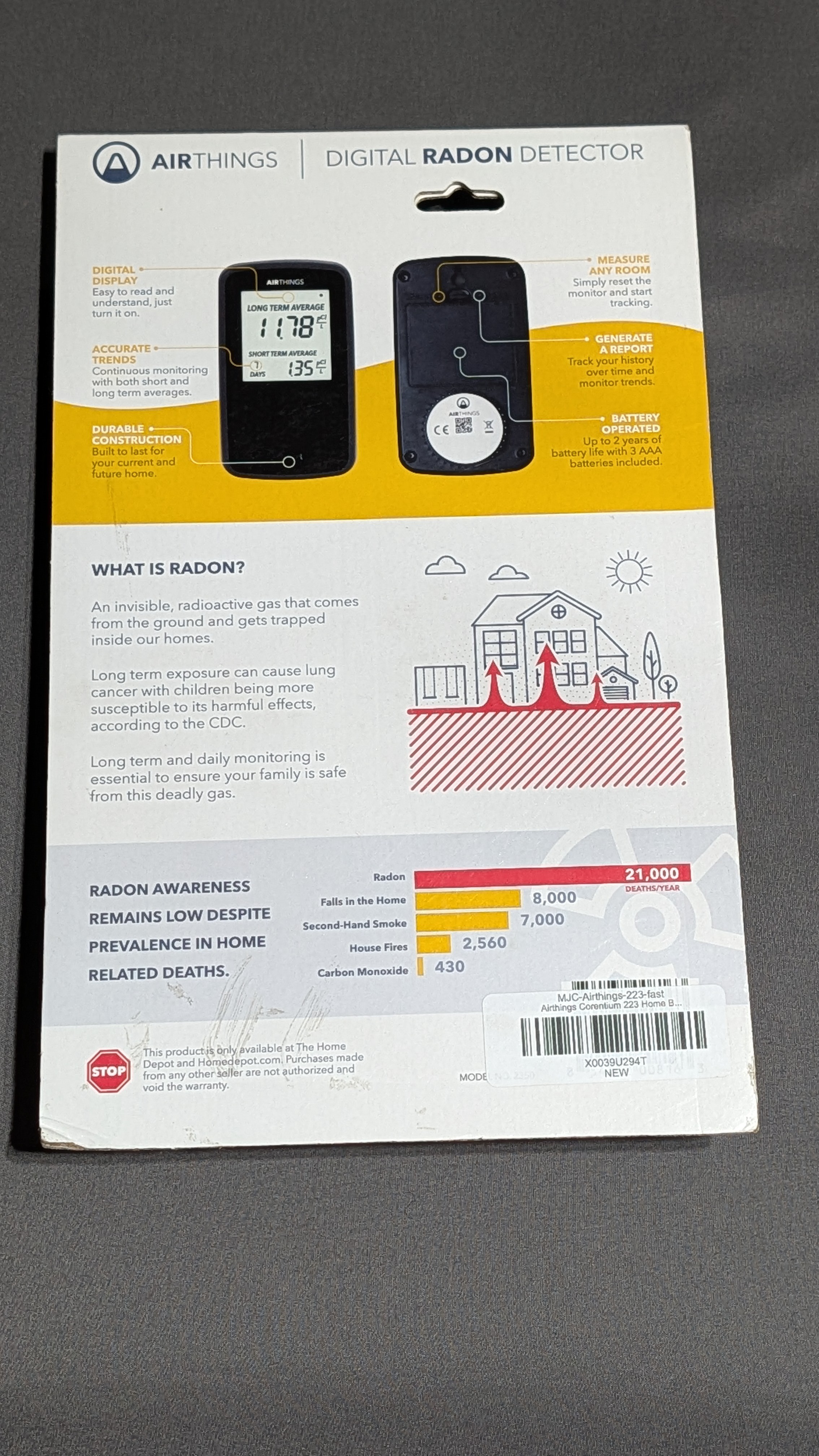 Airthings Digital Radon Detector - photo 2