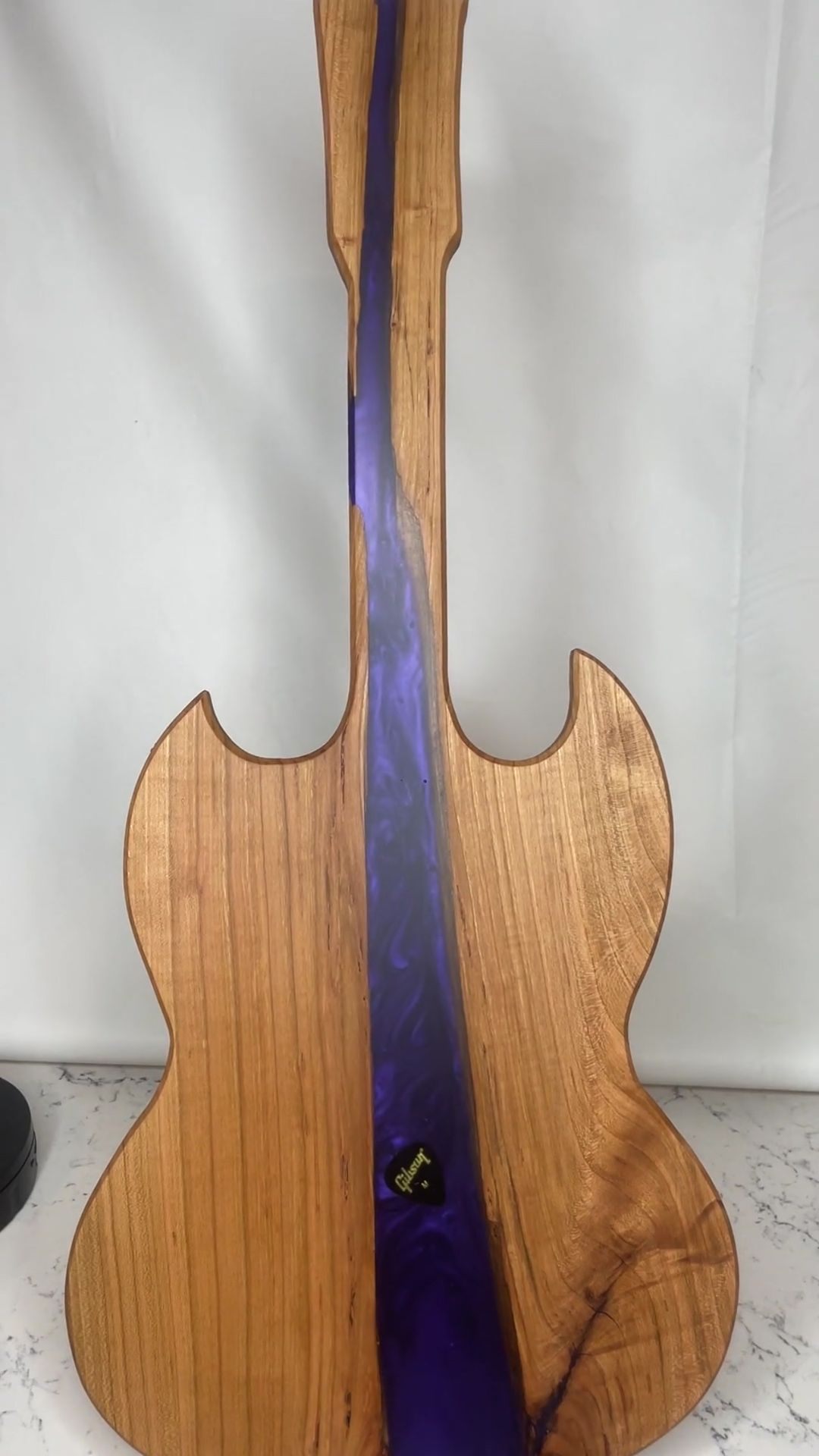 "Guitar"-Erie Board (Gibson Charcuterie Board w/ Purple Epoxy)