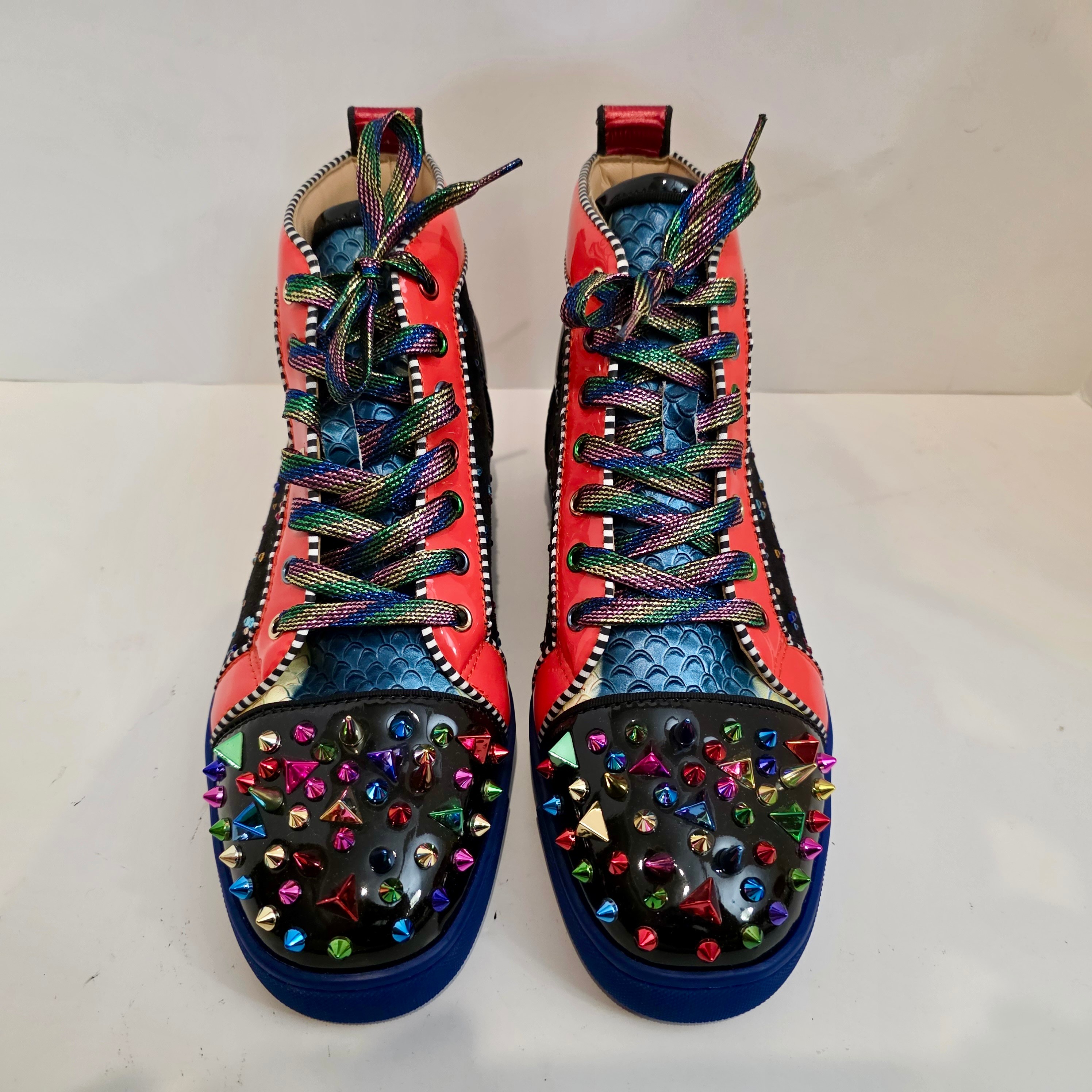 Christian Louboutin High-Top Spikes Sneakers Multi-Colored 41 - photo 3