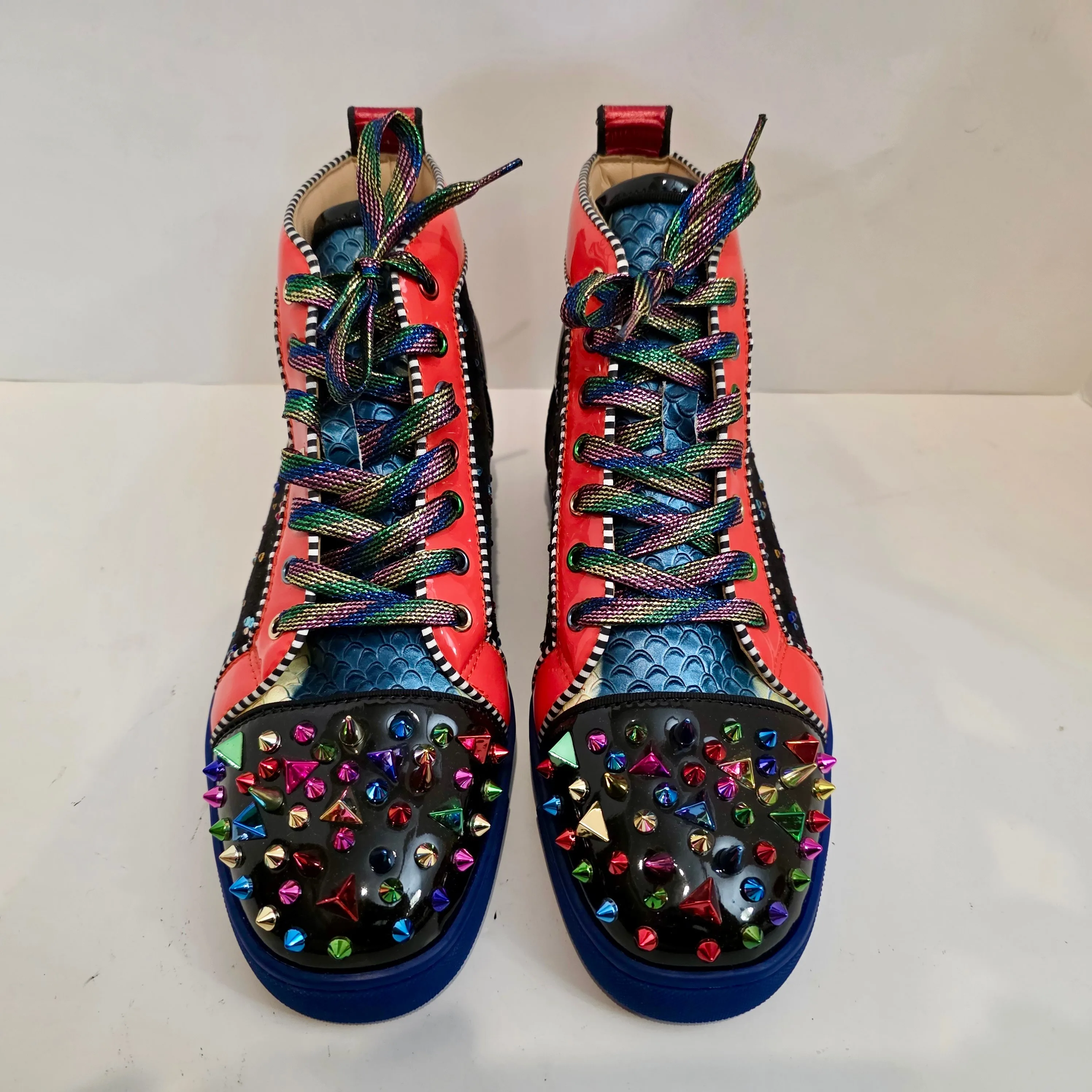 Christian Louboutin High-Top Spikes Sneakers Multi-Colored 41 - photo 3