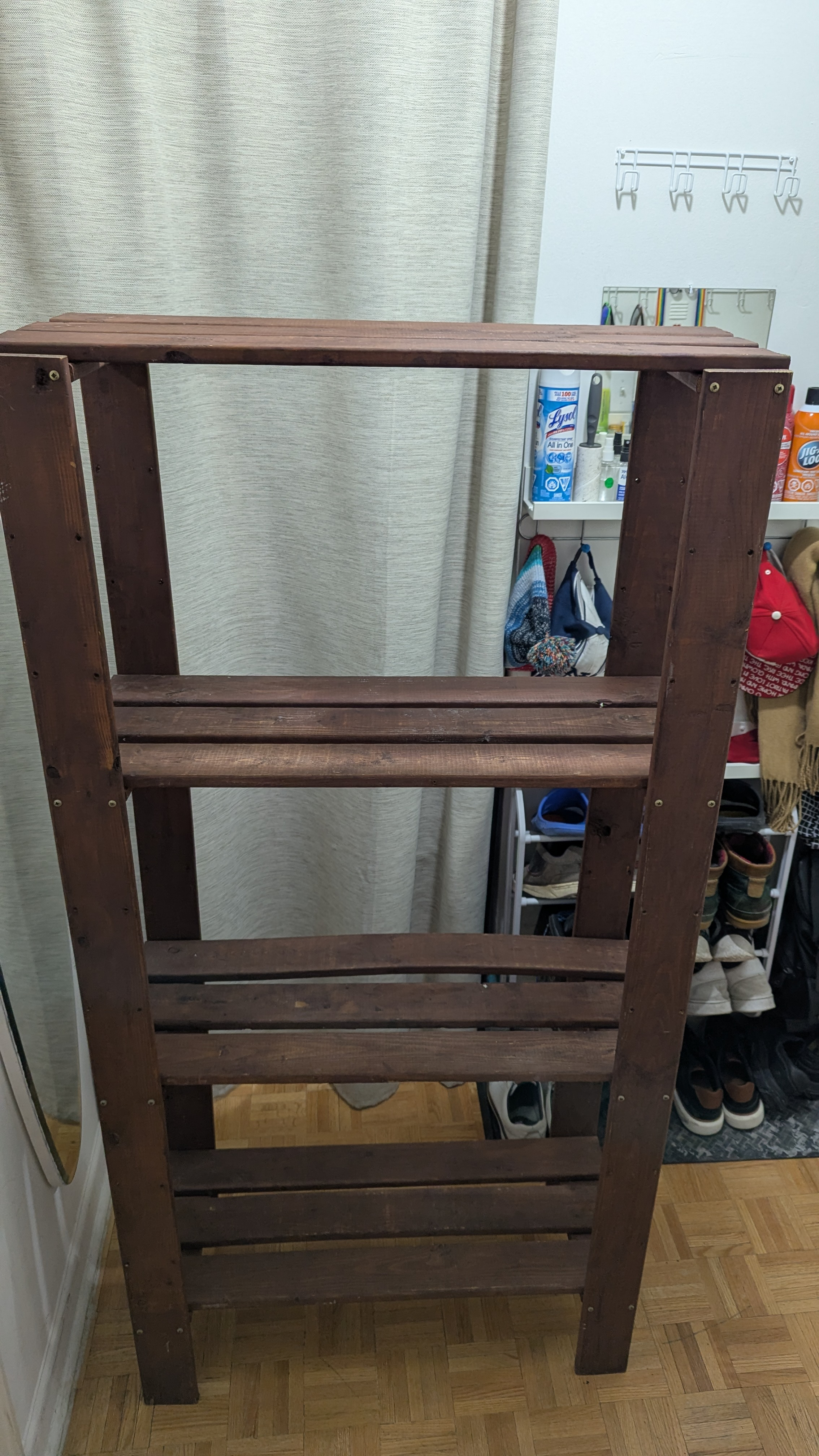 IKEA 4-Tier Storage Rack Solid Wood Pine Shelving Unit Organizer - photo 2