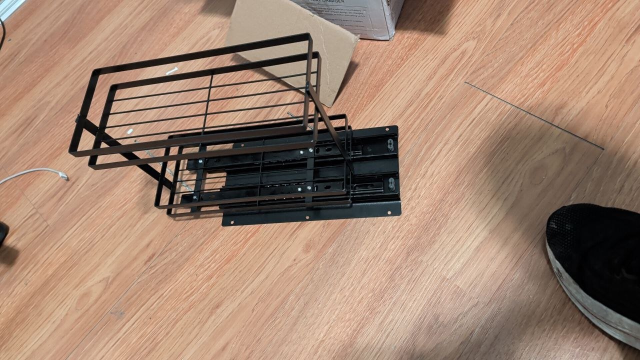 Black Metal Delamu Pull-Out Spice Rack Organizer (Set of 2) - En