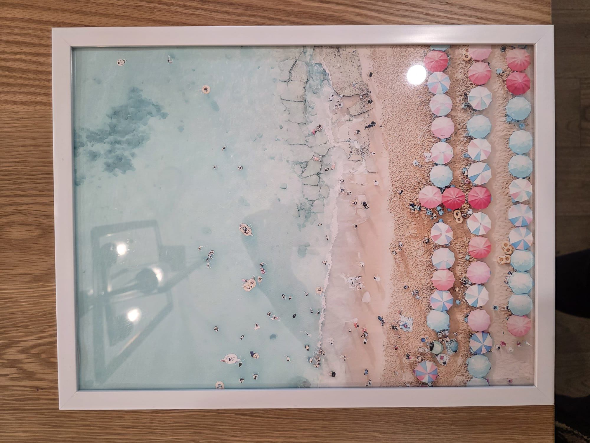 Set of 2 Framed Coastal Wall Art Prints - Beach & Pink Surf Van - photo 5