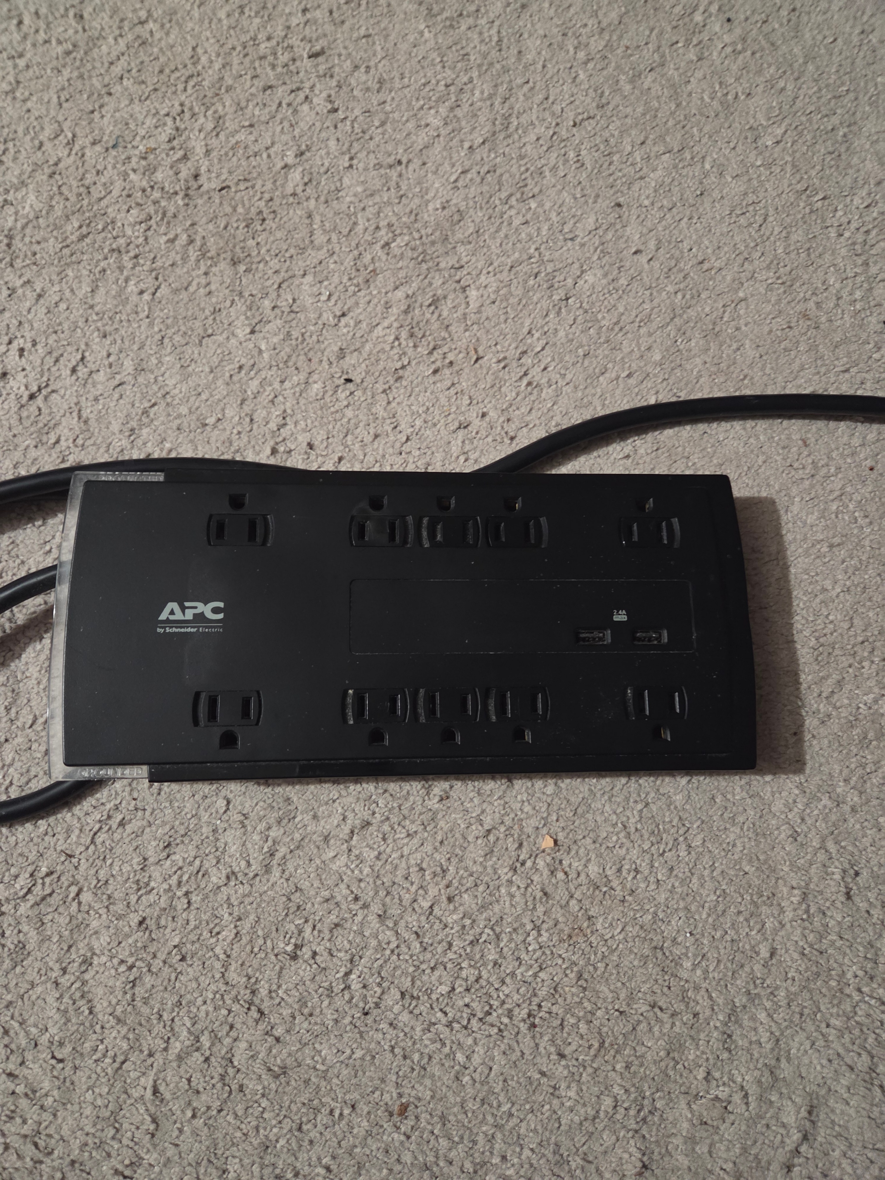 APC 10-Outlet Surge Protector, 2 USB Ports, 6ft Cord (Like New)