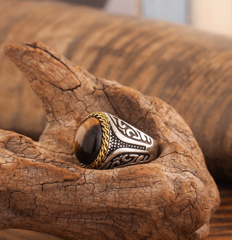 Men's Snake's Eye Ring