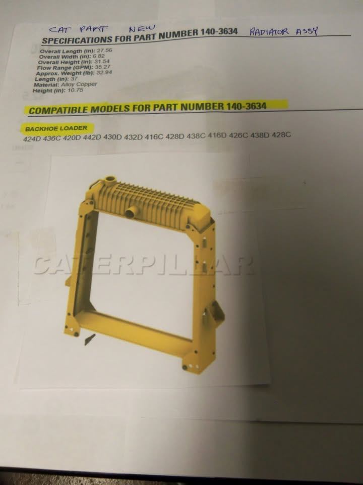 CATERPILLAR Radiator Assembly (NEW)