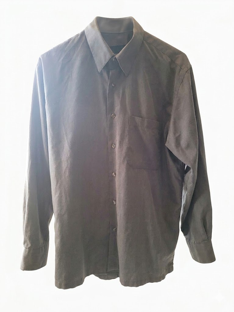 Oscar de la Renta Charcoal Gray Button Up Shirt Size M - photo 2