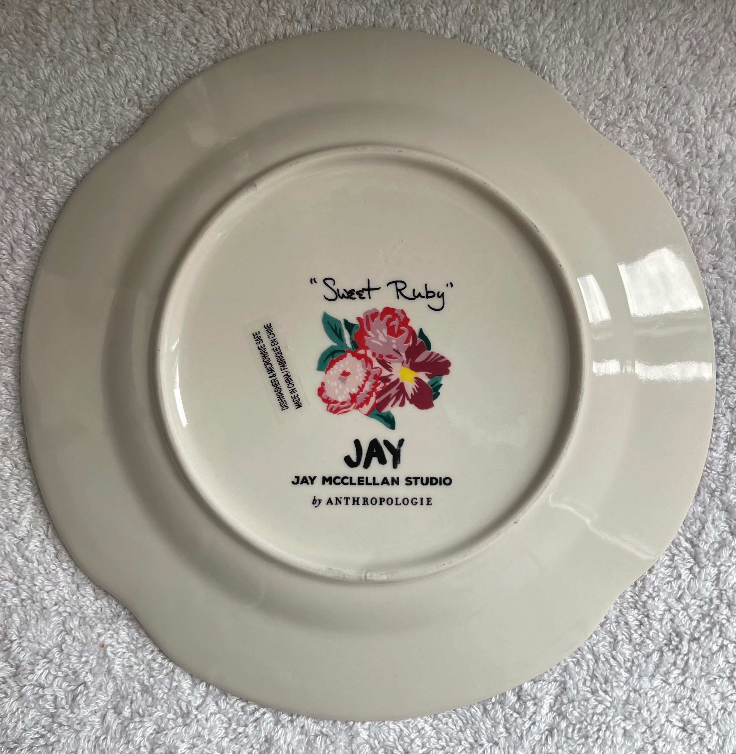 Anthropologie Jay McClellan Black Lab Plates (Set of 2) - photo 3