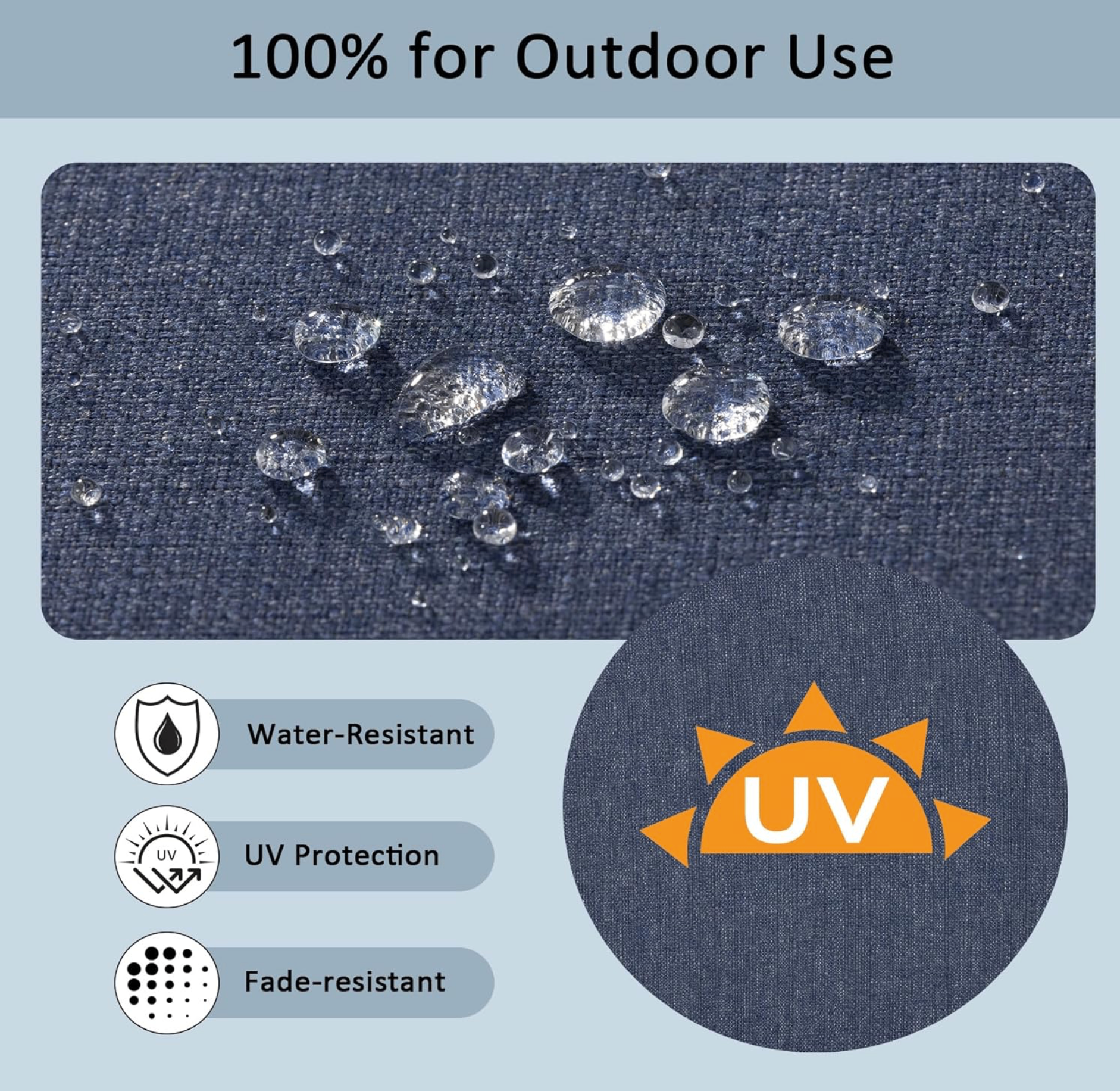 Localive Set-of-2 Outdoor Seat Cushion CO-Water/UV Resist24"x24" - photo 5