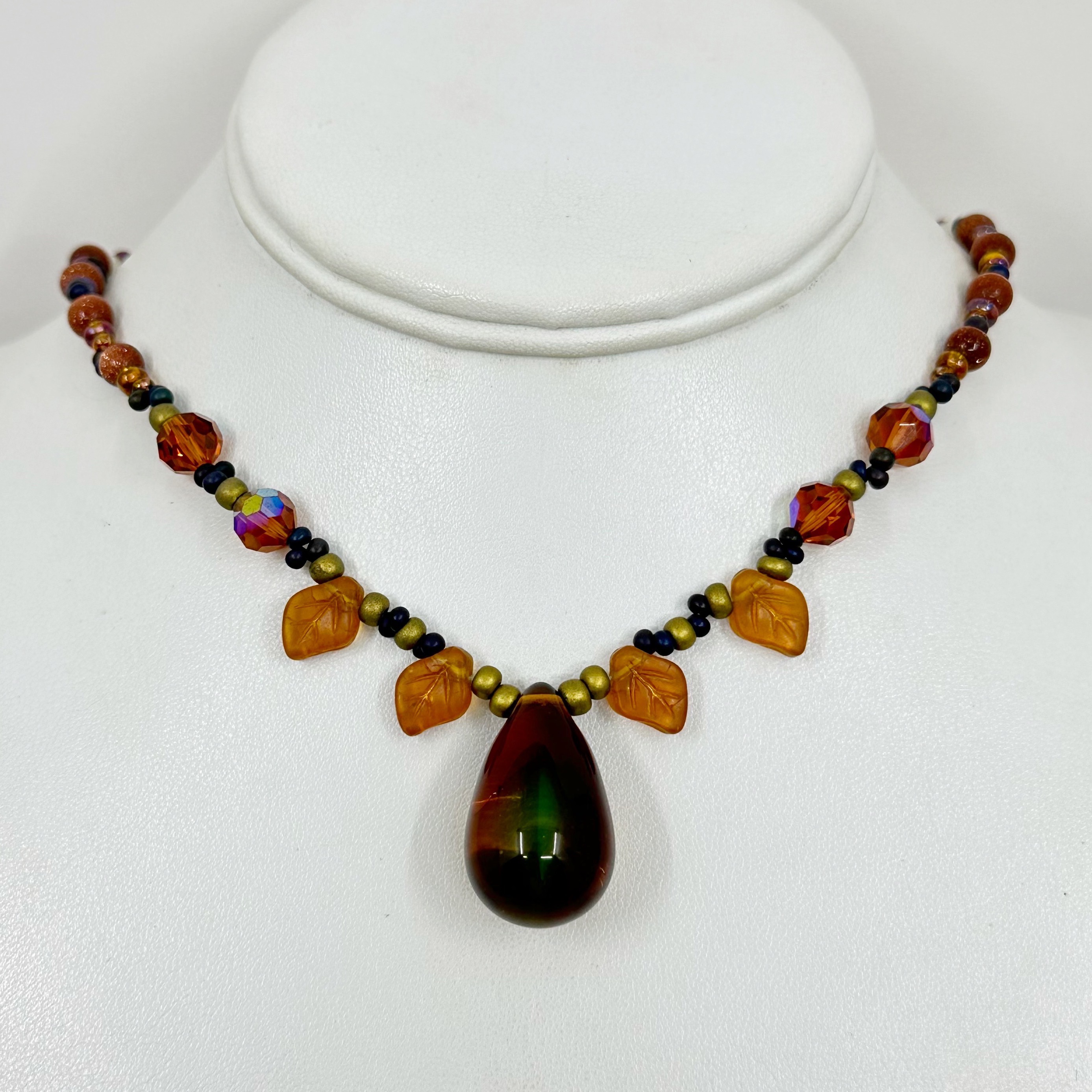 Hand Made cultured pearl & glass bead necklace - GM1049 - photo 3