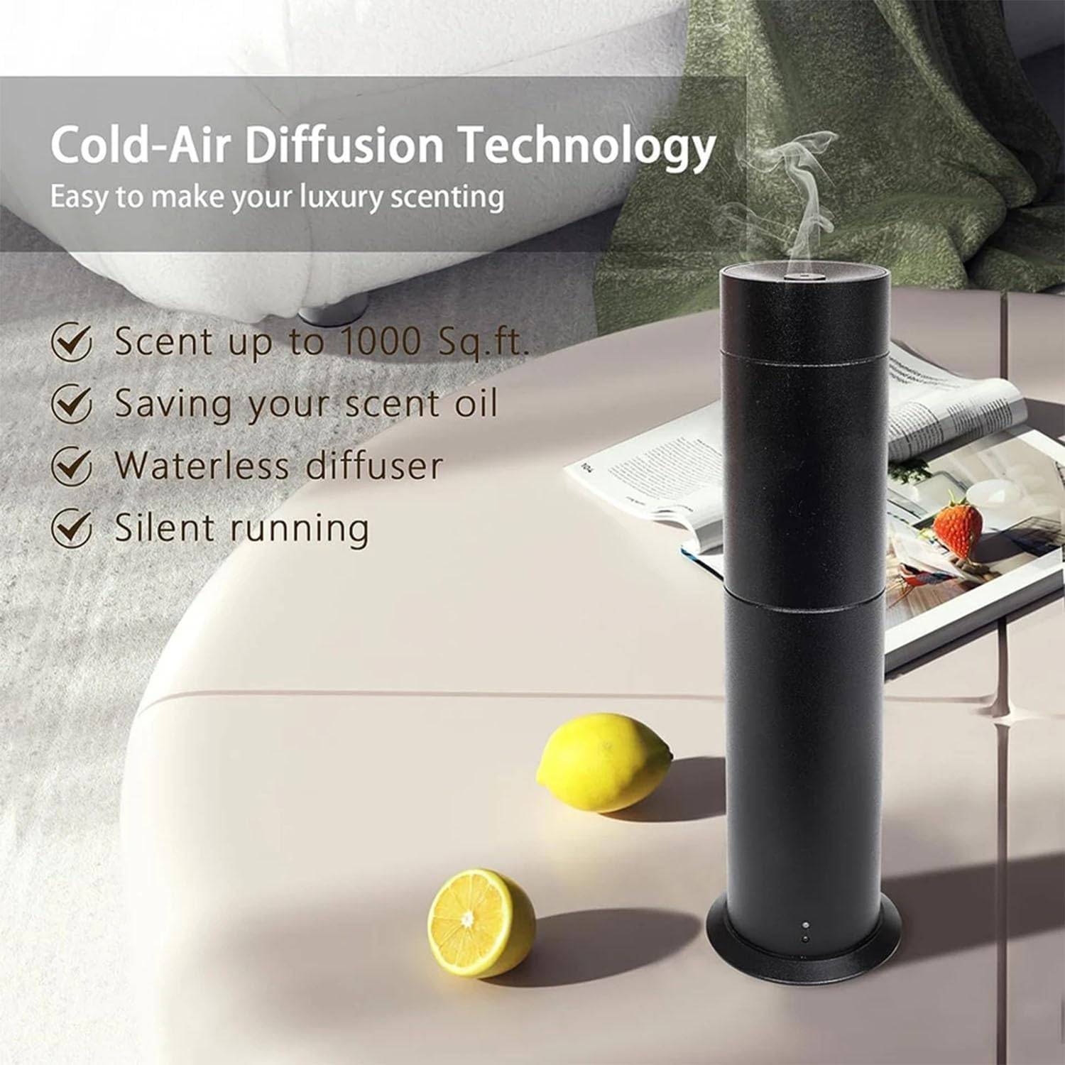 Black Aroma Diffuser with Remote Control - photo 2