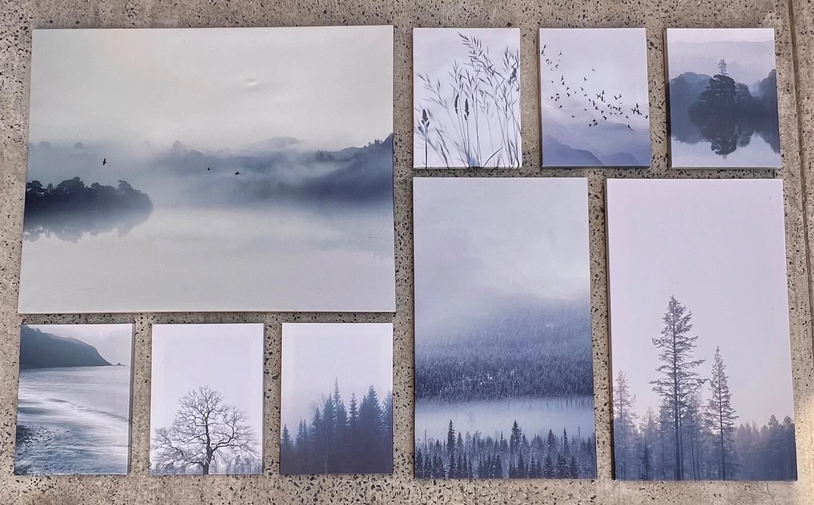 Large printed IKEA landscape canvas paintings GRÖNBY (9 pieces)