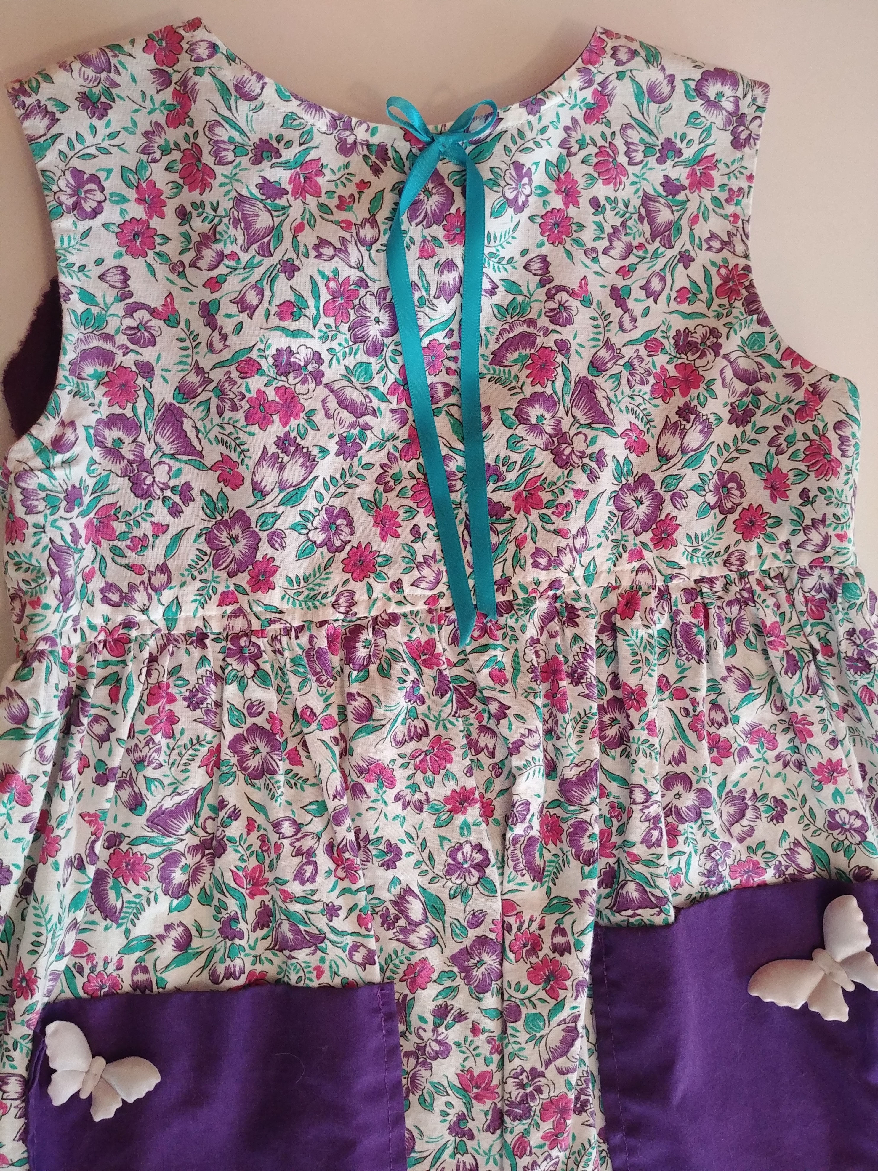 Handmade Girls Floral Dress ,Measurements in Ad - photo 3