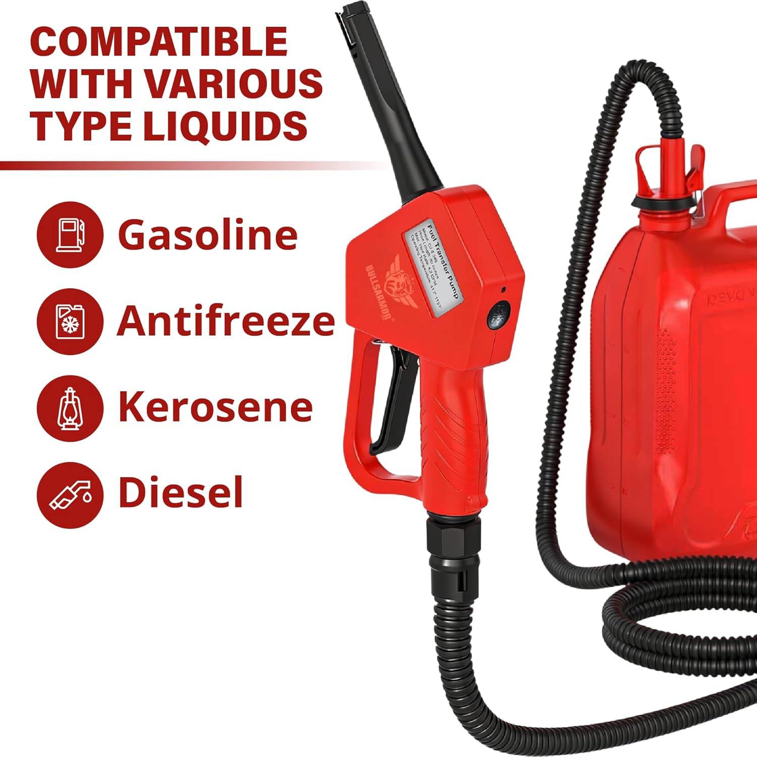 BullsArmor Fuel Transfer Pump - Battery Powered - Auto Stop - photo 4