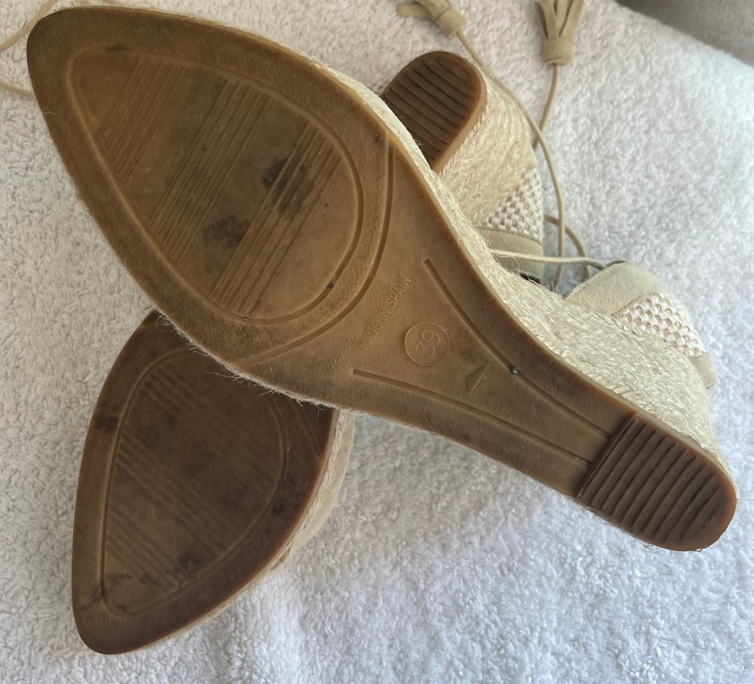 Kanna Tan Suede Espadrille Wedges (Size 8.5) - photo 4