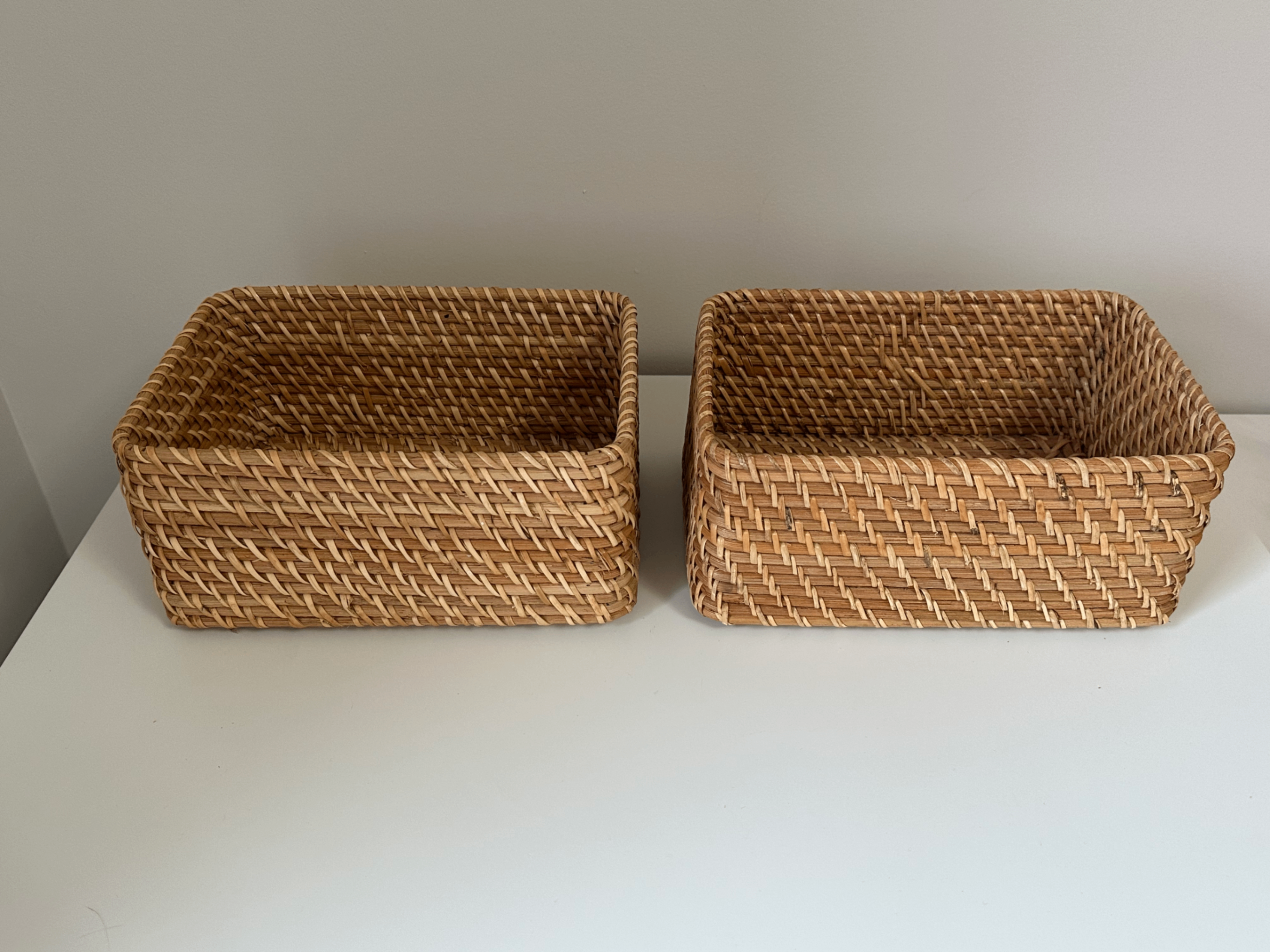 Muji rattan rectangular baskets - photo 2