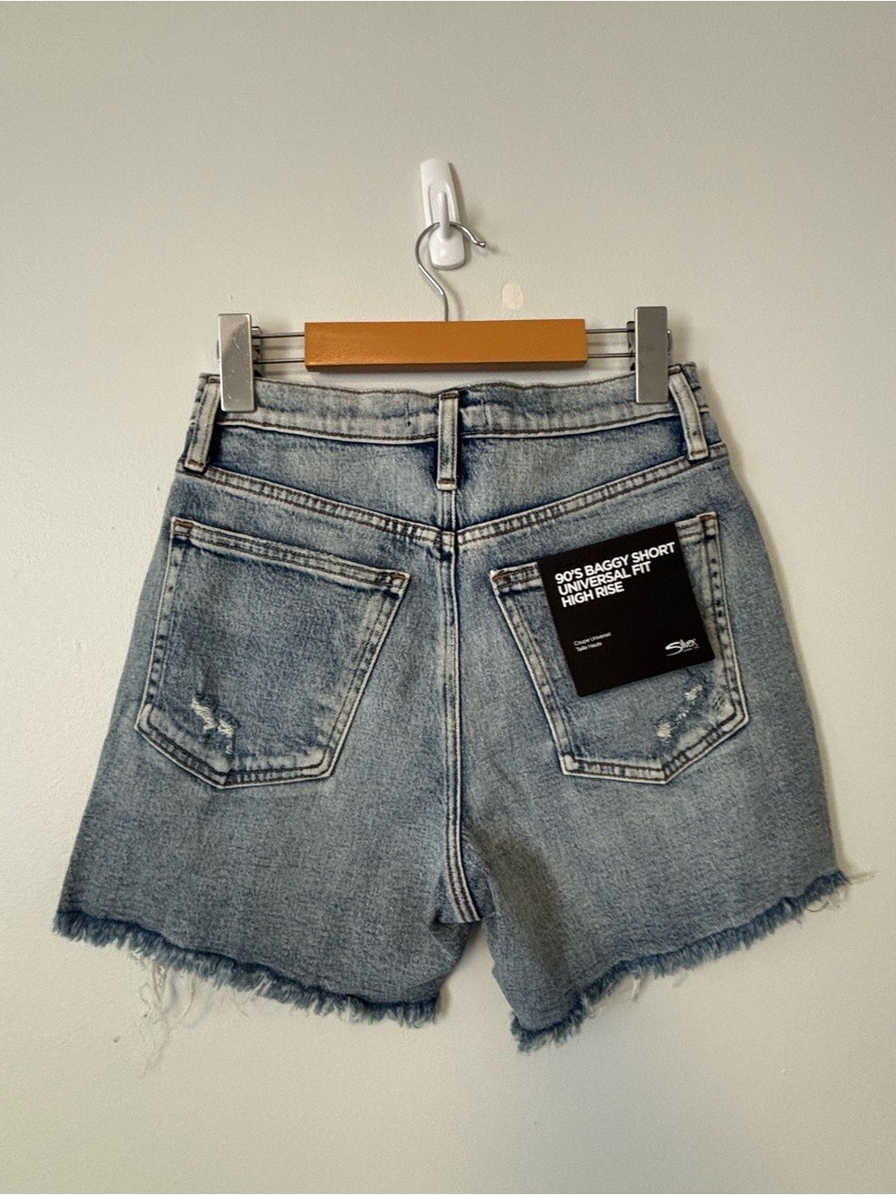 Silver Jeans 90'S BAGGY LIGHT INDIGO DENIM SHORT - New - Size 25 - photo 5