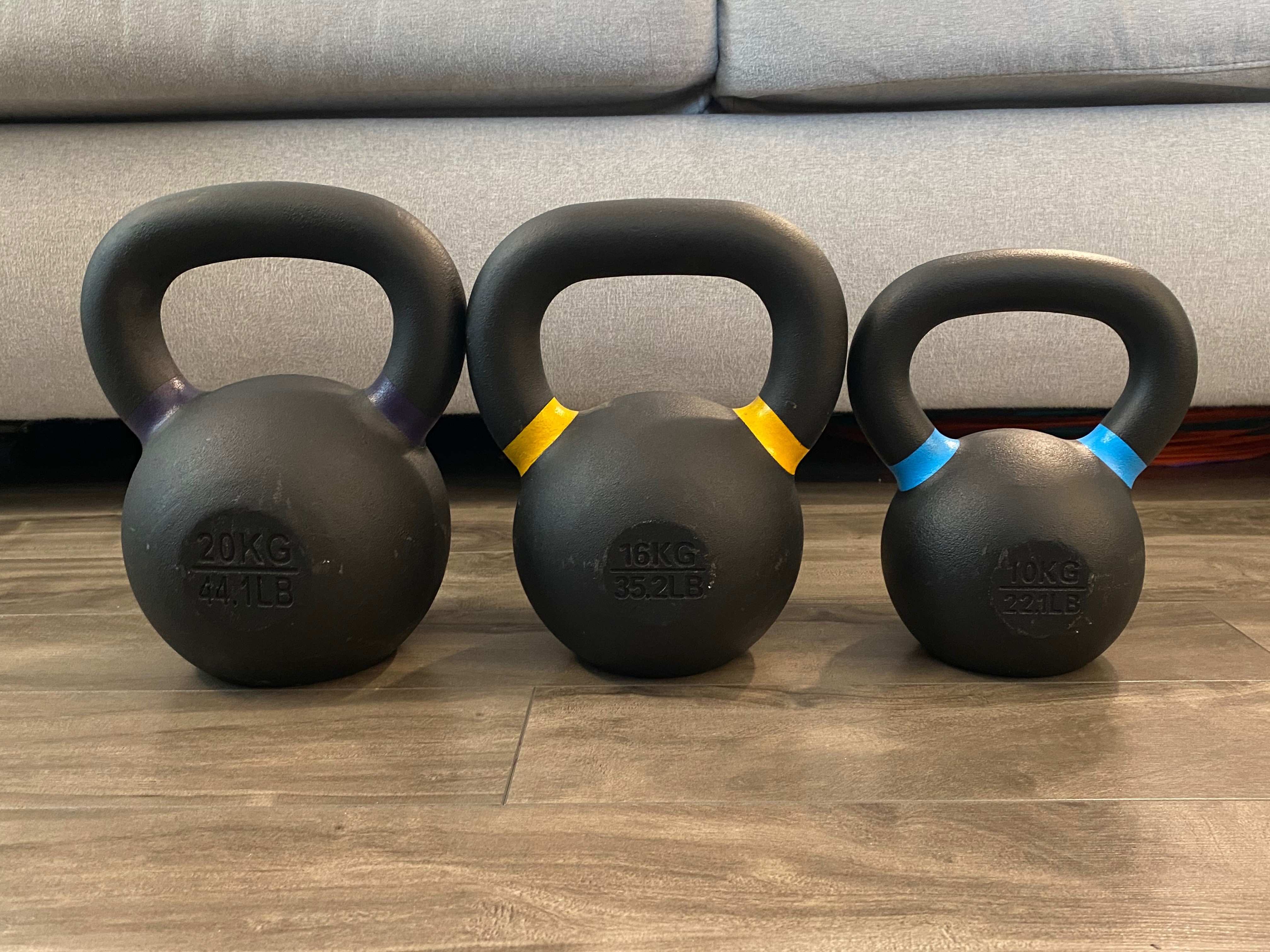 Cast iron kettlebells set - photo 2