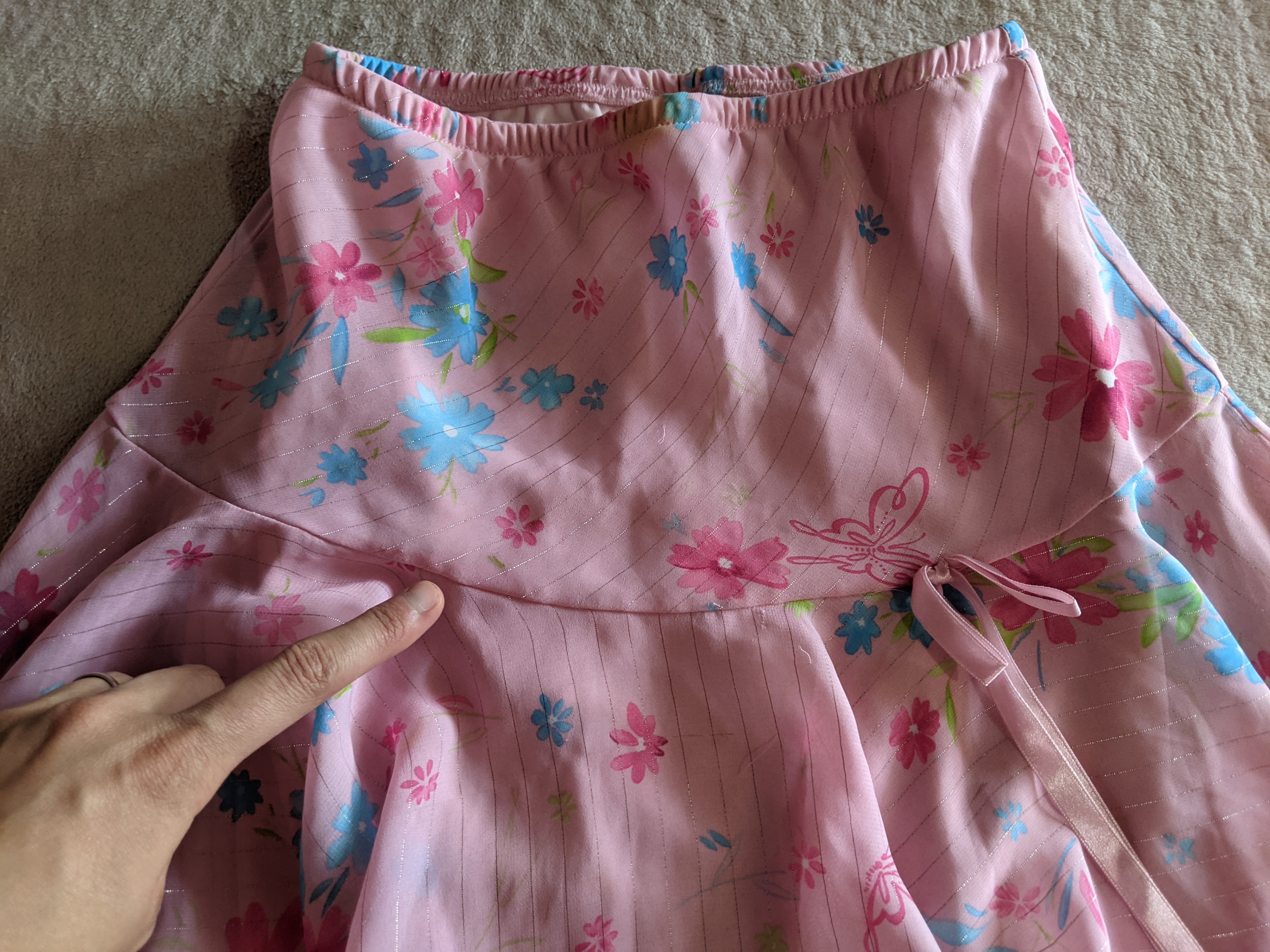 Pink Floral Asymmetrical Barbie Skirt - photo 3