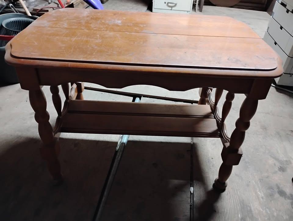 Wood coffee table