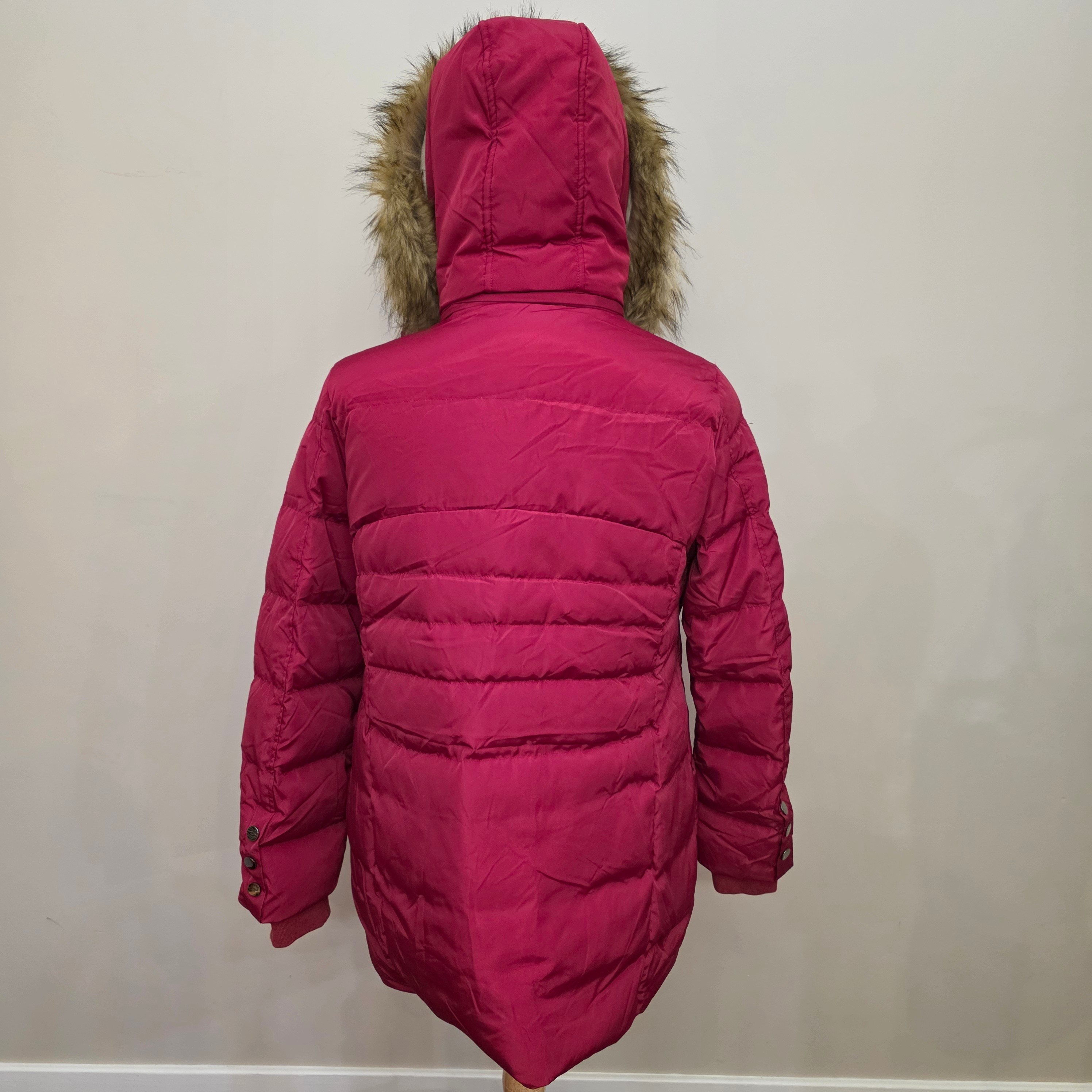 New Obosoyo Women’s Red Hooded Down Puffer Coat Jacket XL - photo 3