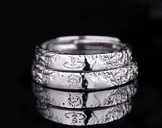 Silver Couple Rings - Prince and Rose - photo 2