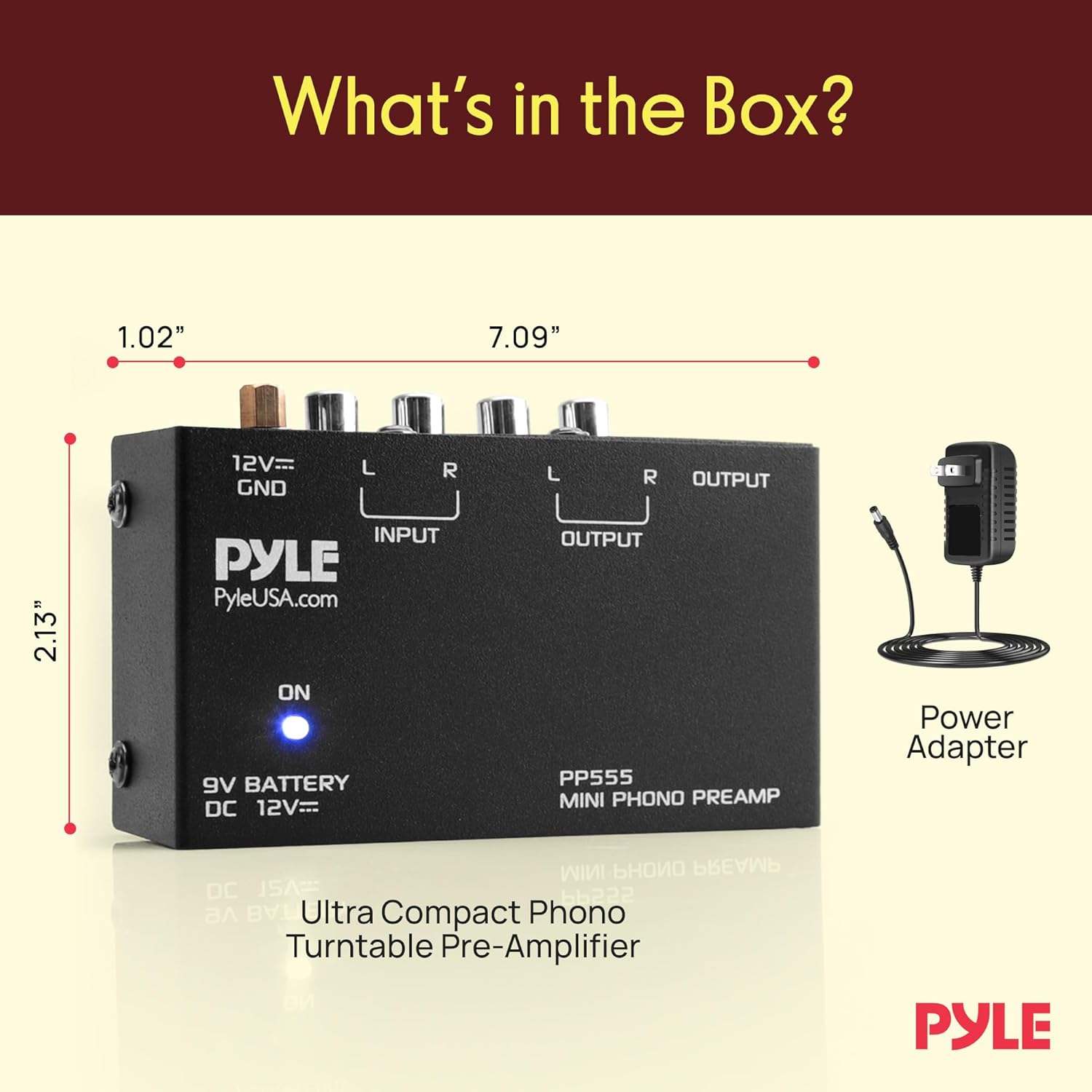 Pyle Phono Turntable Preamp – Model PP555