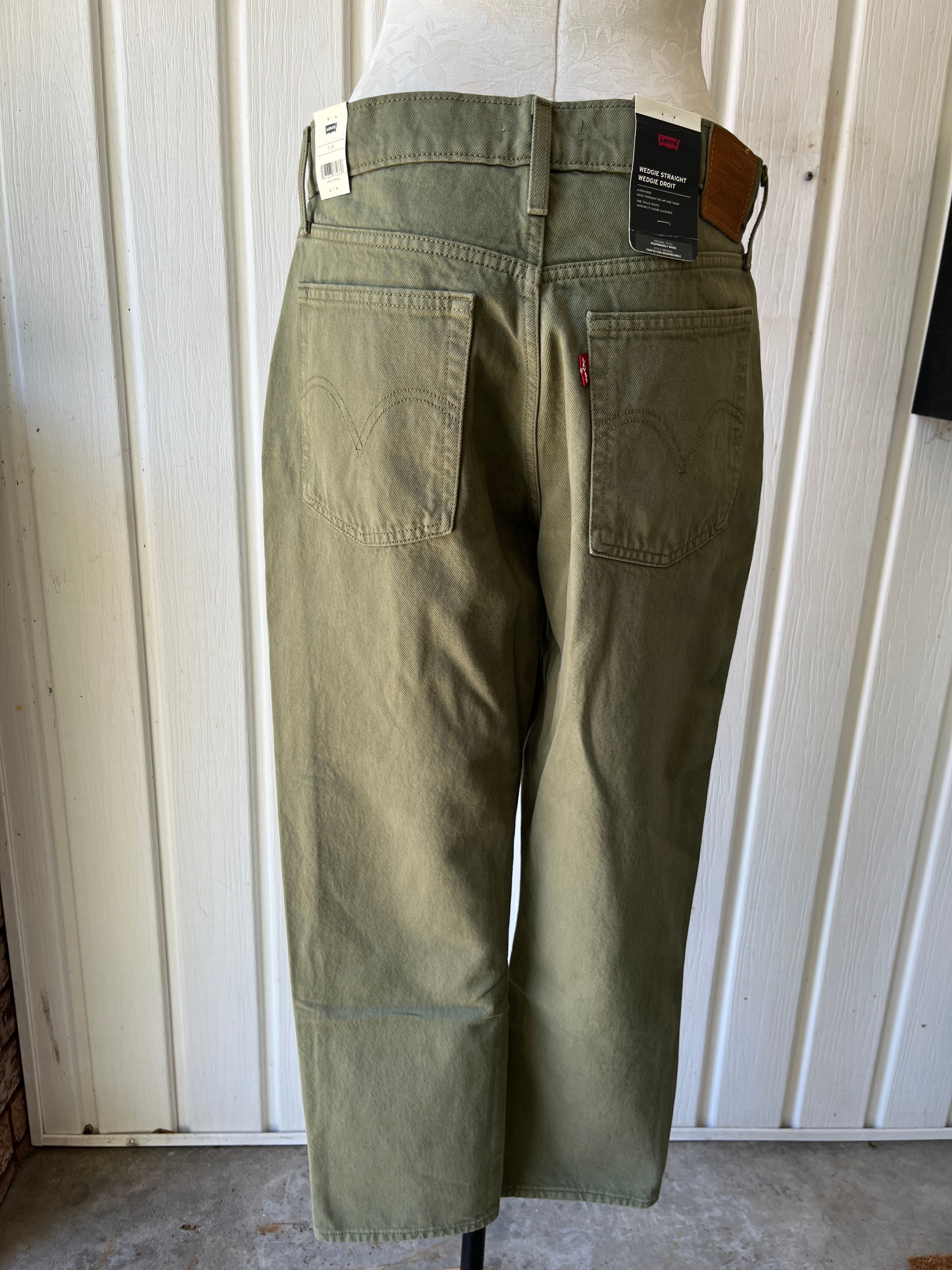 Levi's Wedgie Straight Jeans - Olive Green - Size 31x28 - photo 2