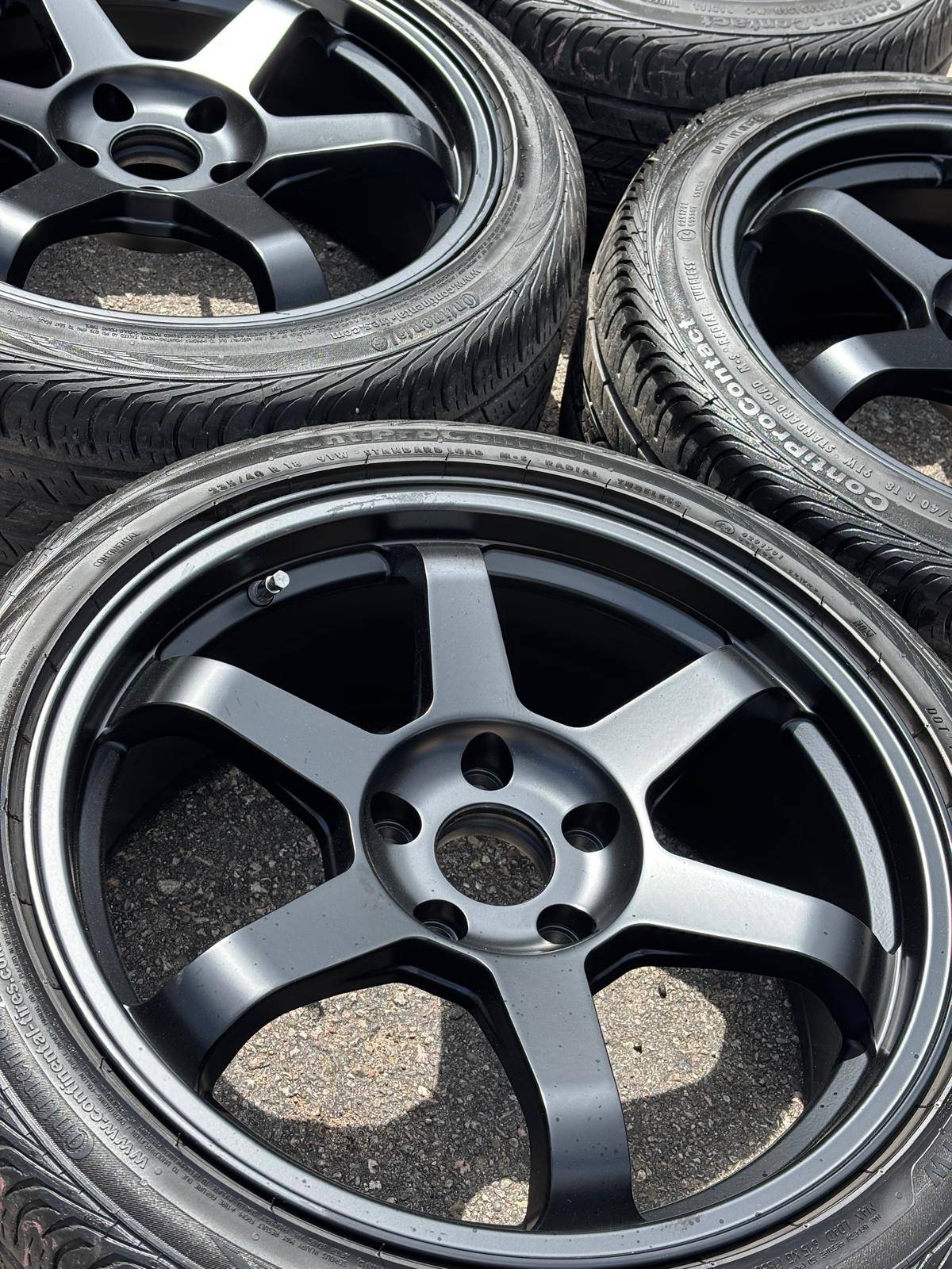 NEW 18”TE37 rep(5x114)+used 235/40/R18 Conti-Civic/TL/Lancer/Ma - photo 4