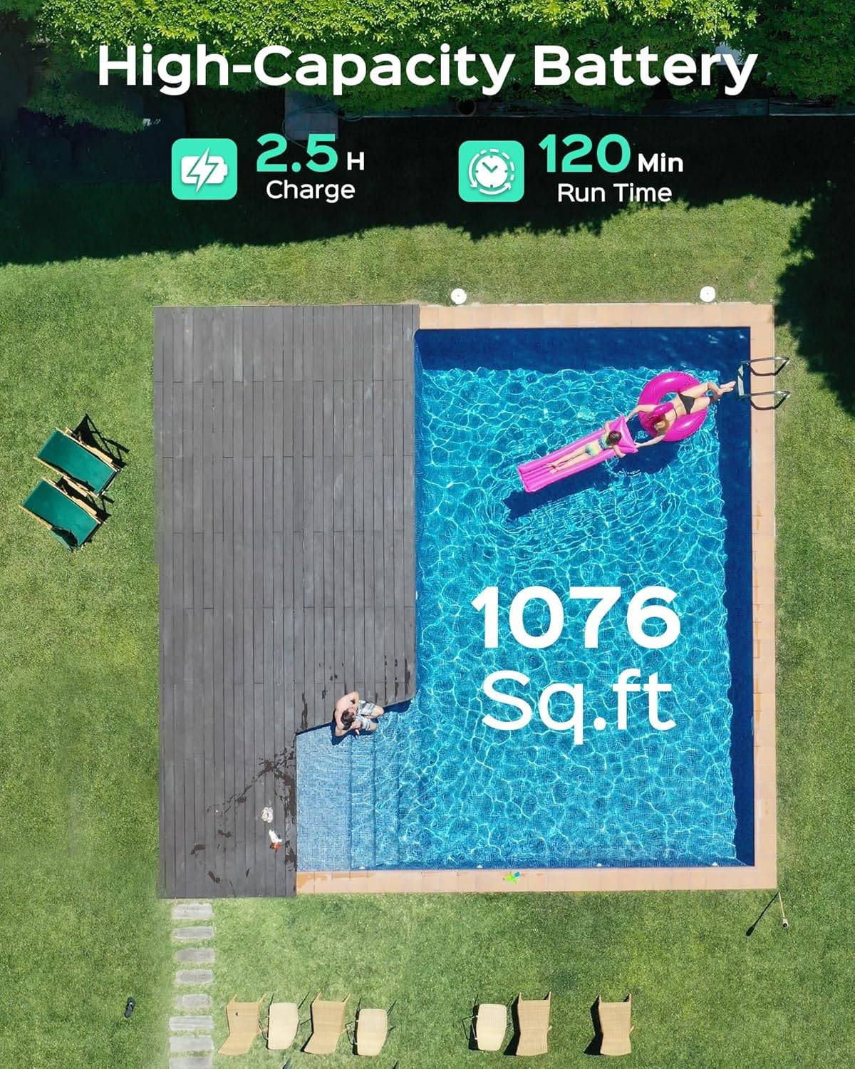 WYBOT A1 Cordless Pool Vacuum with Double Filters - photo 5