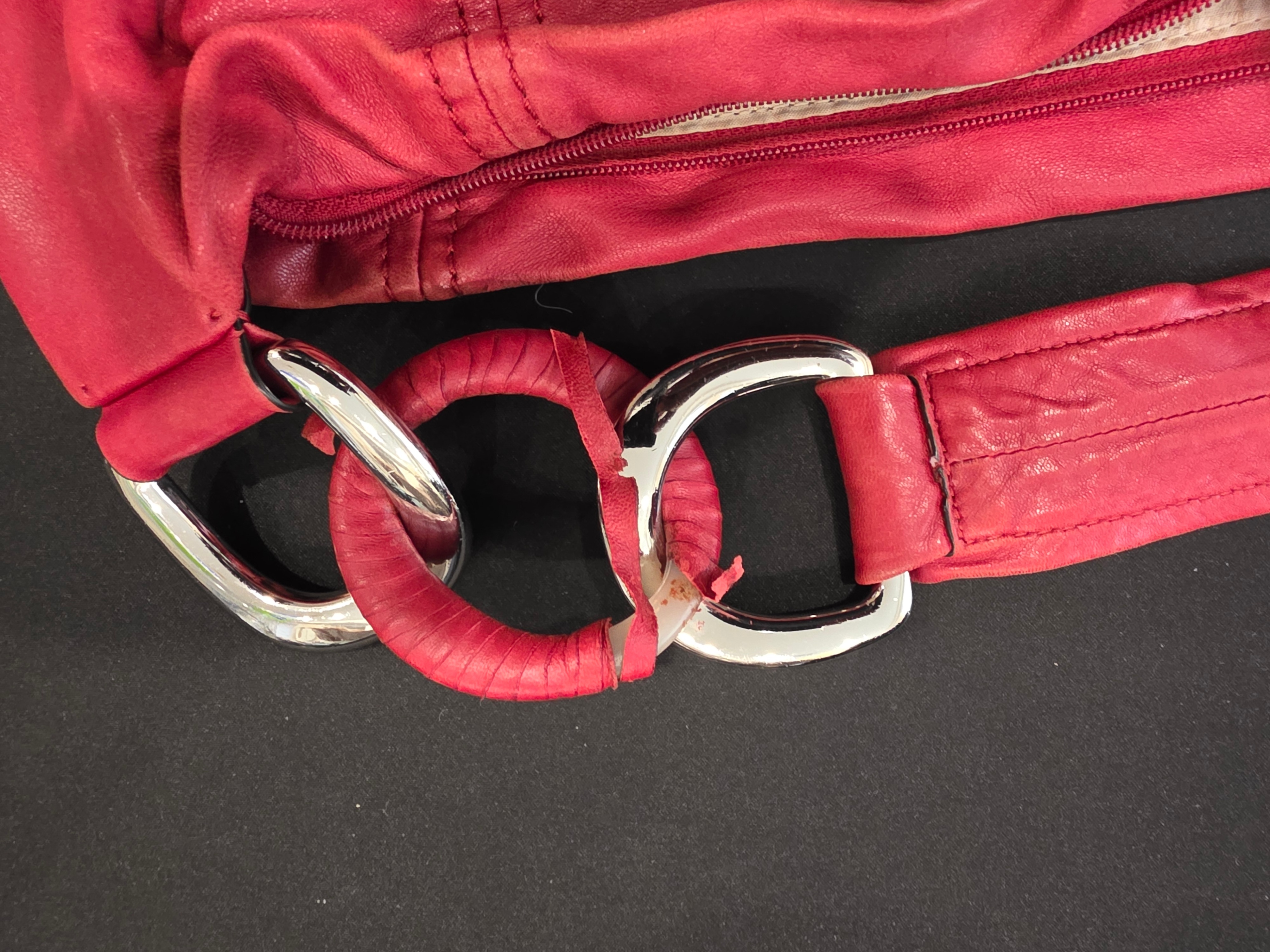 Michael Kors Bedford Large Pebbled Leather Hobo Bag – Red - photo 2
